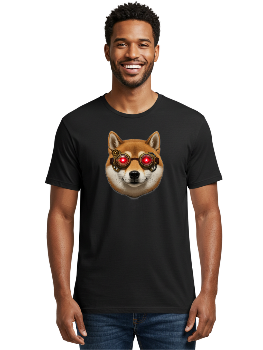 Shiba Men'S Graphic Tee, 100% Cotton, Comfortable Casual Summer Wear, Machine Washable, Vintage Camera, Old Camera, Antique Camera, Black Camera, Classic Photography, Photography Equipment, Nostalgic Device, Film Camera, Camera Art Bao867
