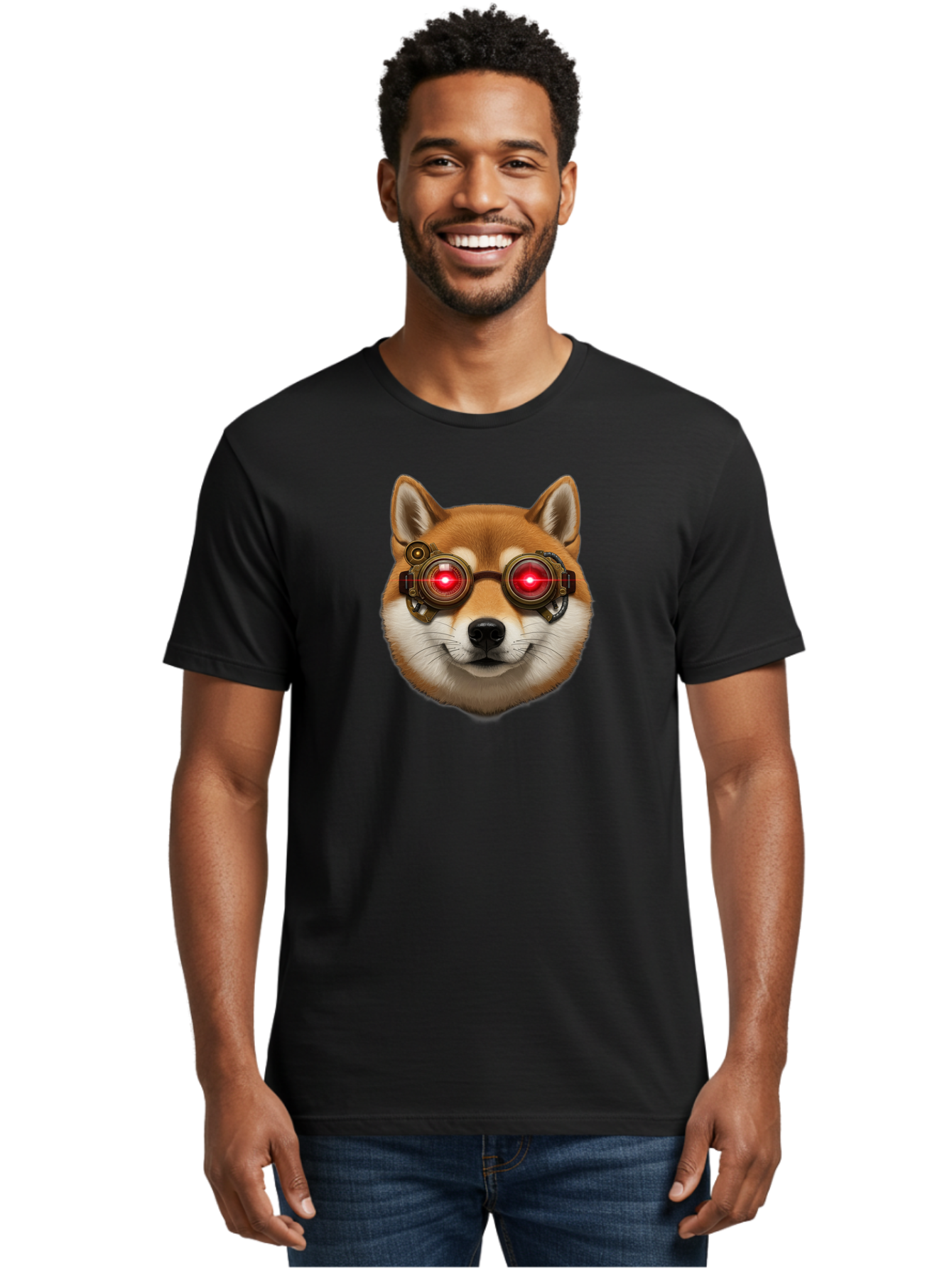 Shiba Men'S Graphic Tee, 100% Cotton, Comfortable Casual Summer Wear, Machine Washable, Vintage Camera, Old Camera, Antique Camera, Black Camera, Classic Photography, Photography Equipment, Nostalgic Device, Film Camera, Camera Art Bao867