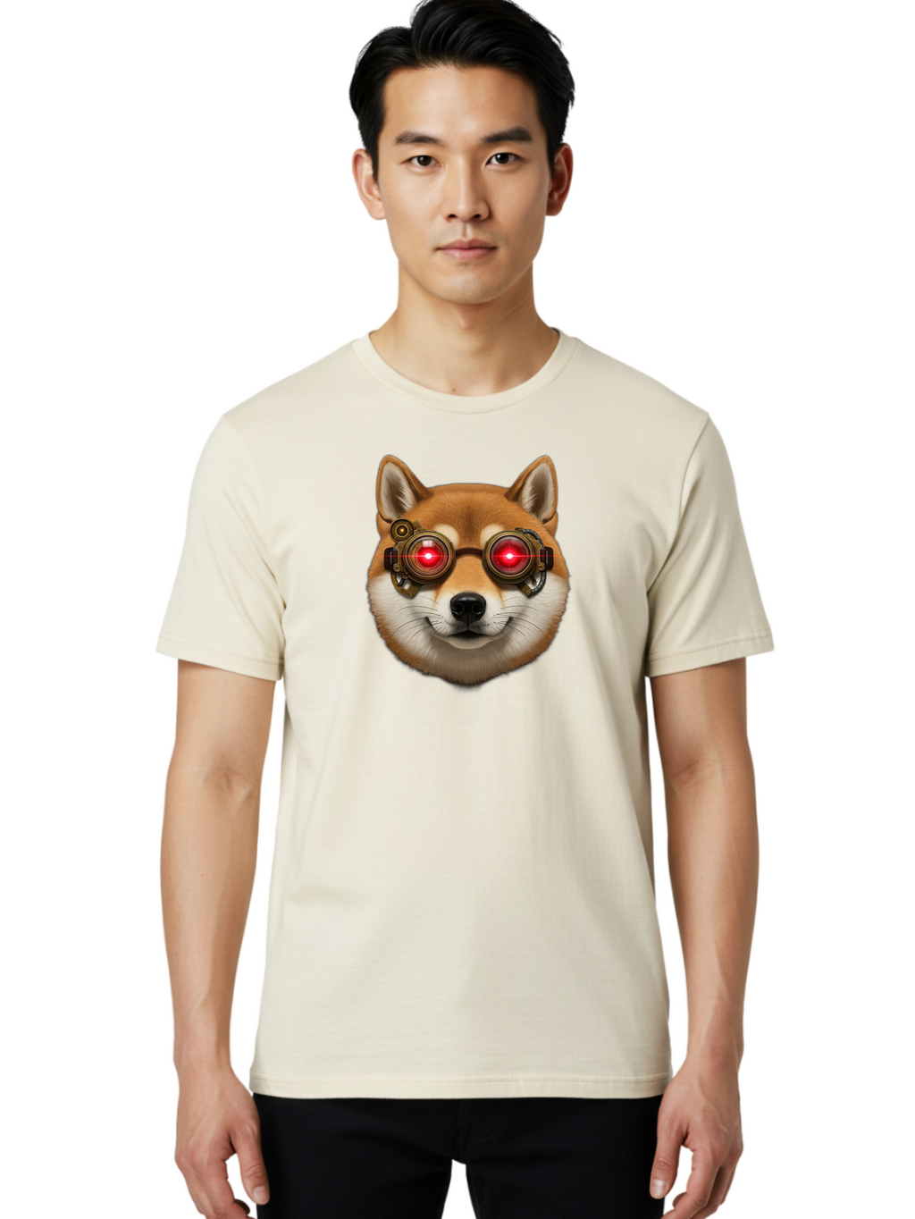 Shiba Men'S Graphic Tee, 100% Cotton, Comfortable Casual Summer Wear, Machine Washable, Vintage Camera, Old Camera, Antique Camera, Black Camera, Classic Photography, Photography Equipment, Nostalgic Device, Film Camera, Camera Art Bao867