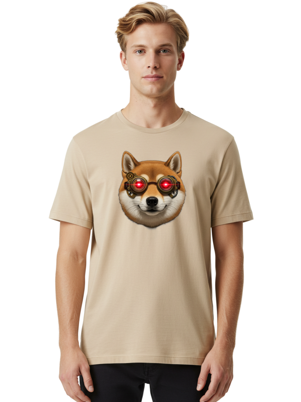 Shiba Men'S Graphic Tee, 100% Cotton, Comfortable Casual Summer Wear, Machine Washable, Vintage Camera, Old Camera, Antique Camera, Black Camera, Classic Photography, Photography Equipment, Nostalgic Device, Film Camera, Camera Art Bao867