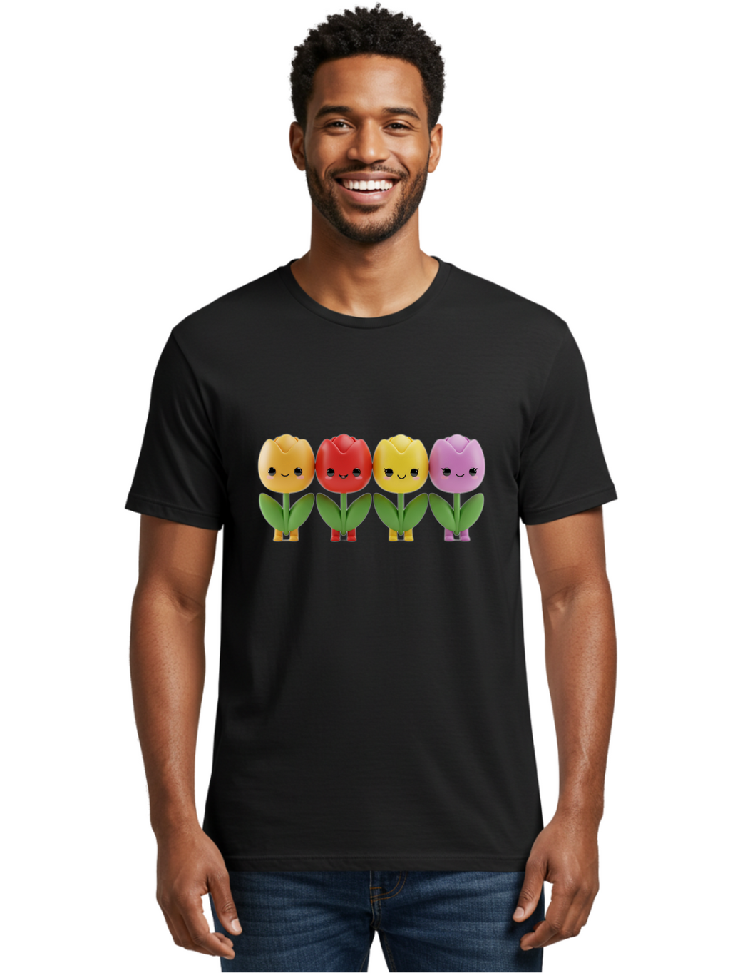 Shopkins-Tulips Men'S Graphic Tee, 100% Cotton, Comfortable Casual Summer Wear, Machine Washable, Vintage Camera, Old Camera, Antique Camera, Black Camera, Classic Photography, Photography Equipment, Nostalgic Device, Film Camera, Camera Art Bao869