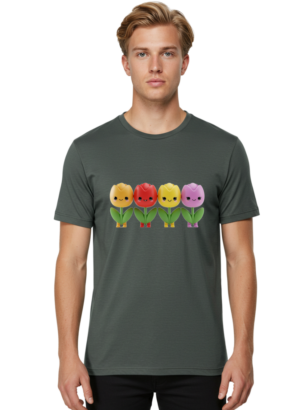 Shopkins-Tulips Men'S Graphic Tee, 100% Cotton, Comfortable Casual Summer Wear, Machine Washable, Vintage Camera, Old Camera, Antique Camera, Black Camera, Classic Photography, Photography Equipment, Nostalgic Device, Film Camera, Camera Art Bao869