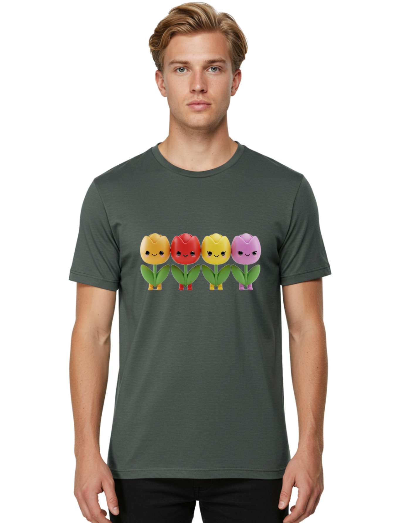 Shopkins-Tulips Men'S Graphic Tee, 100% Cotton, Comfortable Casual Summer Wear, Machine Washable, Vintage Camera, Old Camera, Antique Camera, Black Camera, Classic Photography, Photography Equipment, Nostalgic Device, Film Camera, Camera Art Bao869