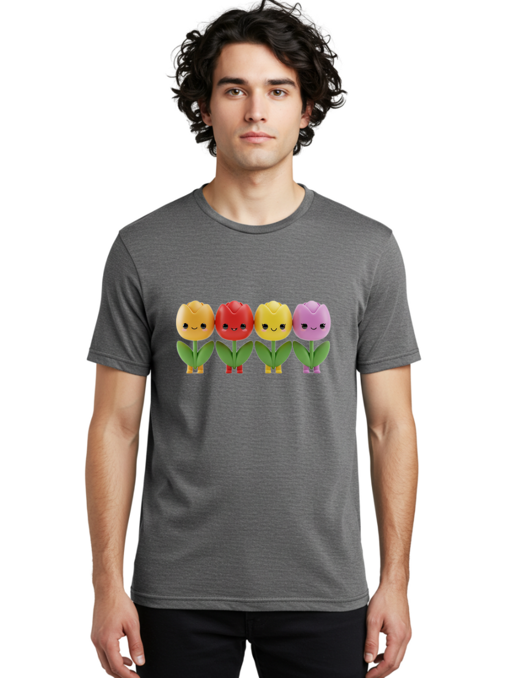 Shopkins-Tulips Men'S Graphic Tee, 100% Cotton, Comfortable Casual Summer Wear, Machine Washable, Vintage Camera, Old Camera, Antique Camera, Black Camera, Classic Photography, Photography Equipment, Nostalgic Device, Film Camera, Camera Art Bao869