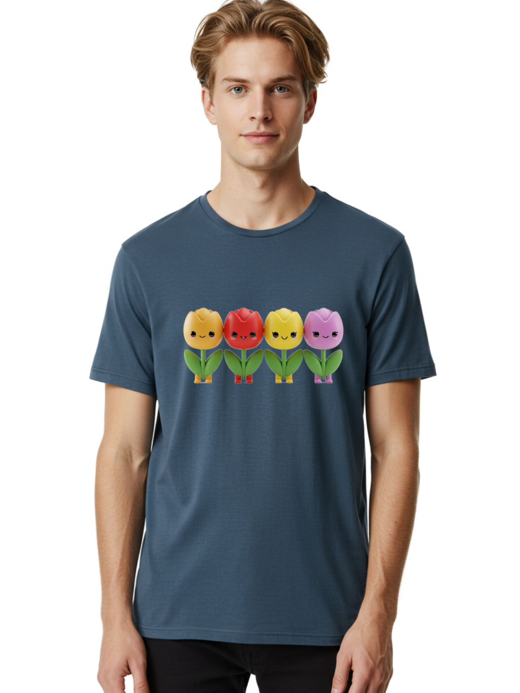 Shopkins-Tulips Men'S Graphic Tee, 100% Cotton, Comfortable Casual Summer Wear, Machine Washable, Vintage Camera, Old Camera, Antique Camera, Black Camera, Classic Photography, Photography Equipment, Nostalgic Device, Film Camera, Camera Art Bao869
