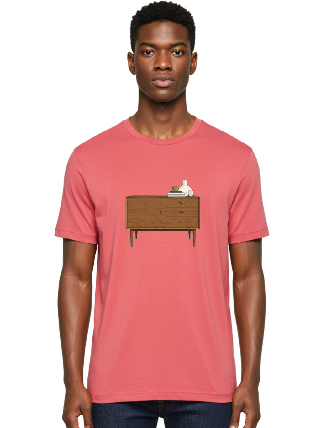 Sideboard-With-Decor Men'S Graphic Tee, 100% Cotton, Comfortable Casual Summer Wear, Machine Washable, Vintage Camera, Old Camera, Antique Camera, Black Camera, Classic Photography, Photography Equipment, Nostalgic Device, Film Camera, Bao871