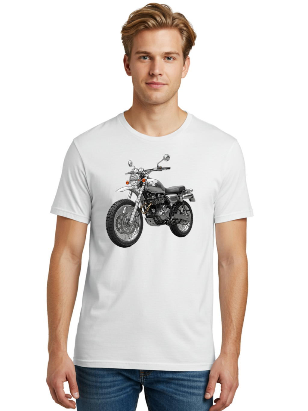 Silver-Motorcycle Men'S Graphic Tee, 100% Cotton, Comfortable Casual Summer Wear, Machine Washable, Vintage Camera, Old Camera, Antique Camera, Black Camera, Classic Photography, Photography Equipment, Nostalgic Device, Film Camera, Camera Art Bao872