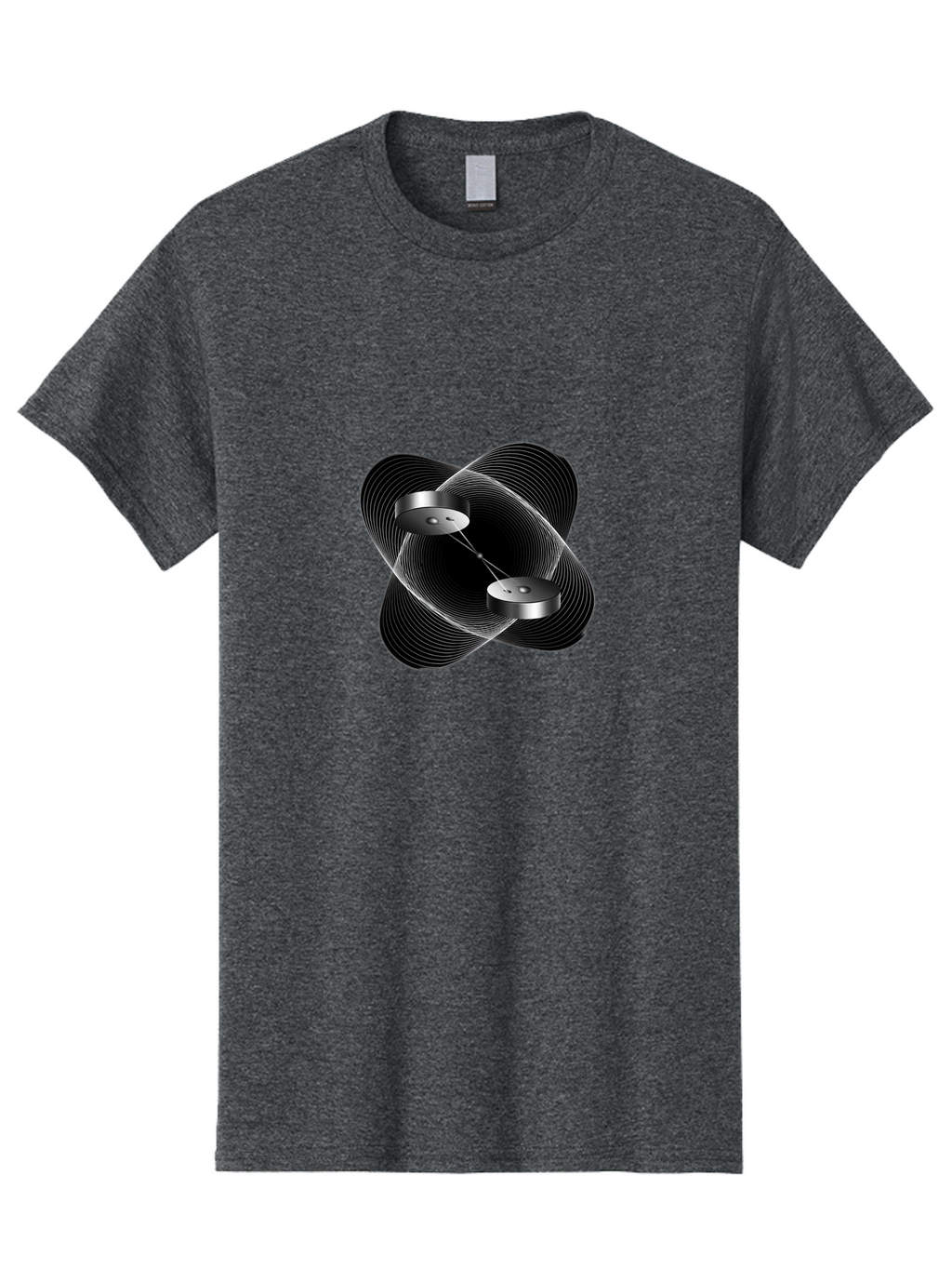 Silver-Soundwave-Speakers Men'S Graphic Tee, 100% Cotton, Comfortable Casual Summer Wear, Machine Washable, Vintage Camera, Old Camera, Antique Camera, Black Camera, Classic Photography, Photography Equipment, Nostalgic Device, Film Camera, Bao873