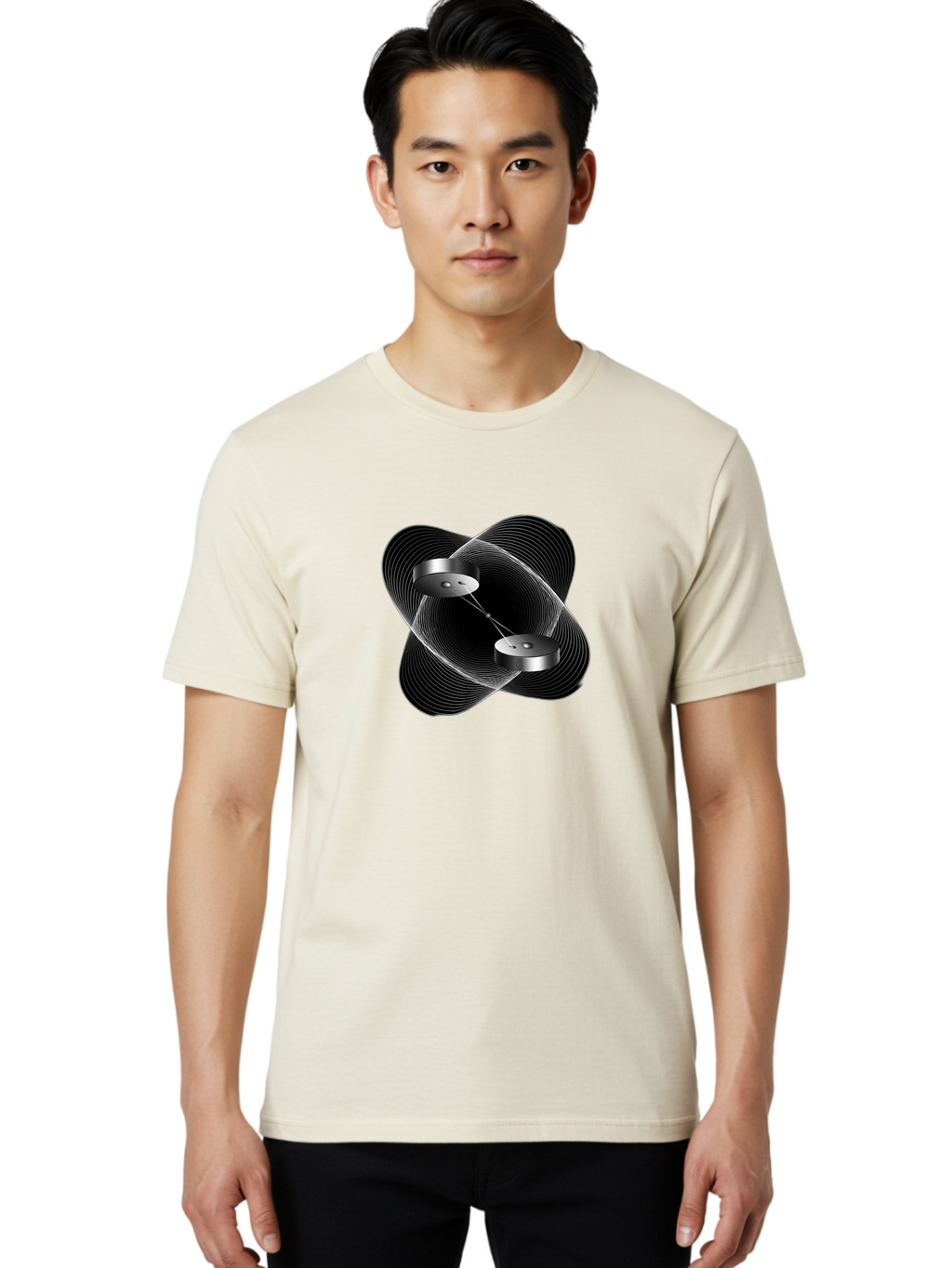 Silver-Soundwave-Speakers Men'S Graphic Tee, 100% Cotton, Comfortable Casual Summer Wear, Machine Washable, Vintage Camera, Old Camera, Antique Camera, Black Camera, Classic Photography, Photography Equipment, Nostalgic Device, Film Camera, Bao873