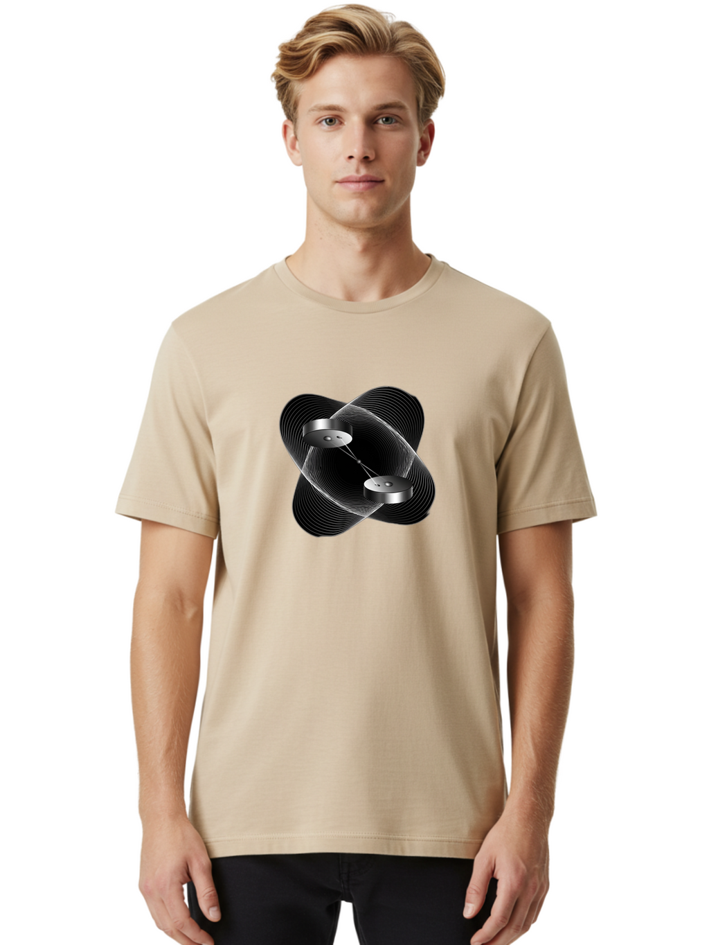 Silver-Soundwave-Speakers Men'S Graphic Tee, 100% Cotton, Comfortable Casual Summer Wear, Machine Washable, Vintage Camera, Old Camera, Antique Camera, Black Camera, Classic Photography, Photography Equipment, Nostalgic Device, Film Camera, Bao873