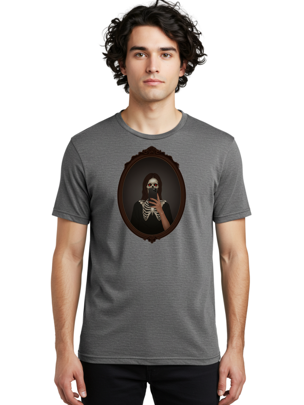 Skeleton-Girl Men'S Graphic Tee, 100% Cotton, Comfortable Casual Summer Wear, Machine Washable, Vintage Camera, Old Camera, Antique Camera, Black Camera, Classic Photography, Photography Equipment, Nostalgic Device, Film Camera, Camera Art Bao874