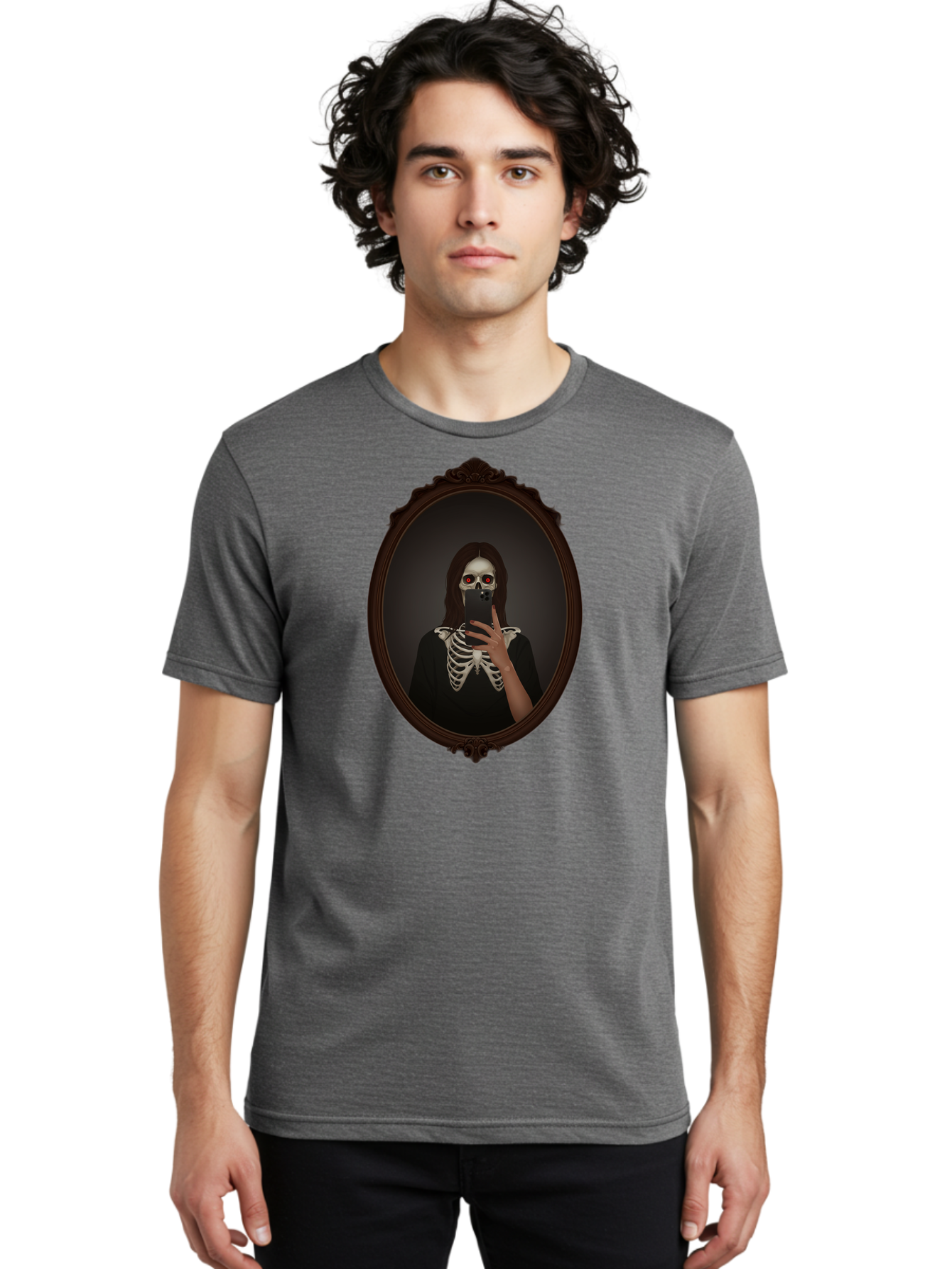 Skeleton-Girl Men'S Graphic Tee, 100% Cotton, Comfortable Casual Summer Wear, Machine Washable, Vintage Camera, Old Camera, Antique Camera, Black Camera, Classic Photography, Photography Equipment, Nostalgic Device, Film Camera, Camera Art Bao874