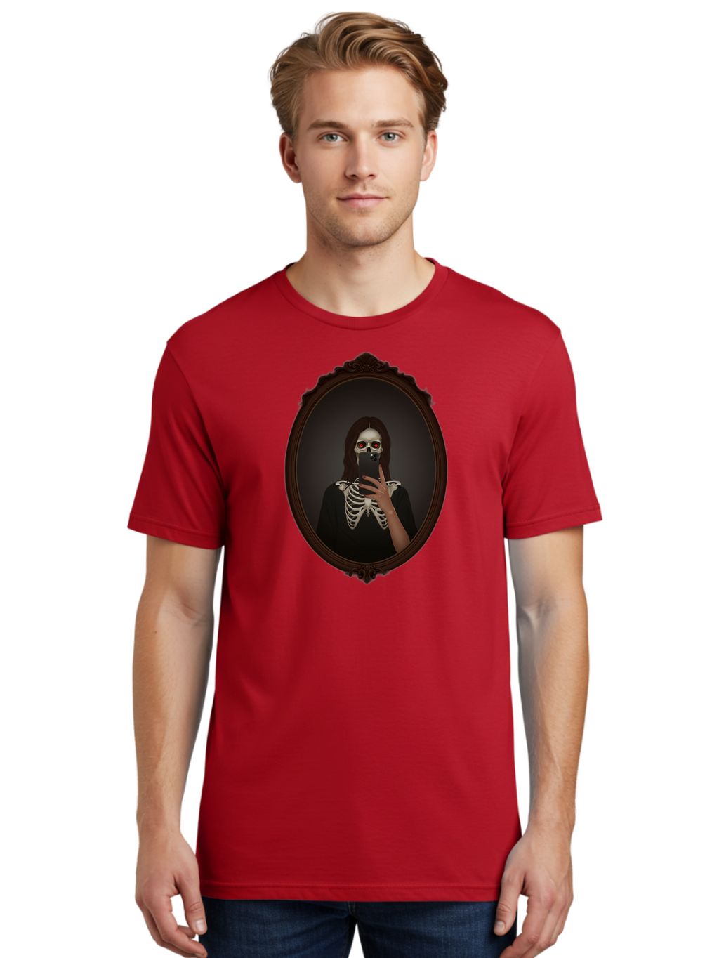 Skeleton-Girl Men'S Graphic Tee, 100% Cotton, Comfortable Casual Summer Wear, Machine Washable, Vintage Camera, Old Camera, Antique Camera, Black Camera, Classic Photography, Photography Equipment, Nostalgic Device, Film Camera, Camera Art Bao874