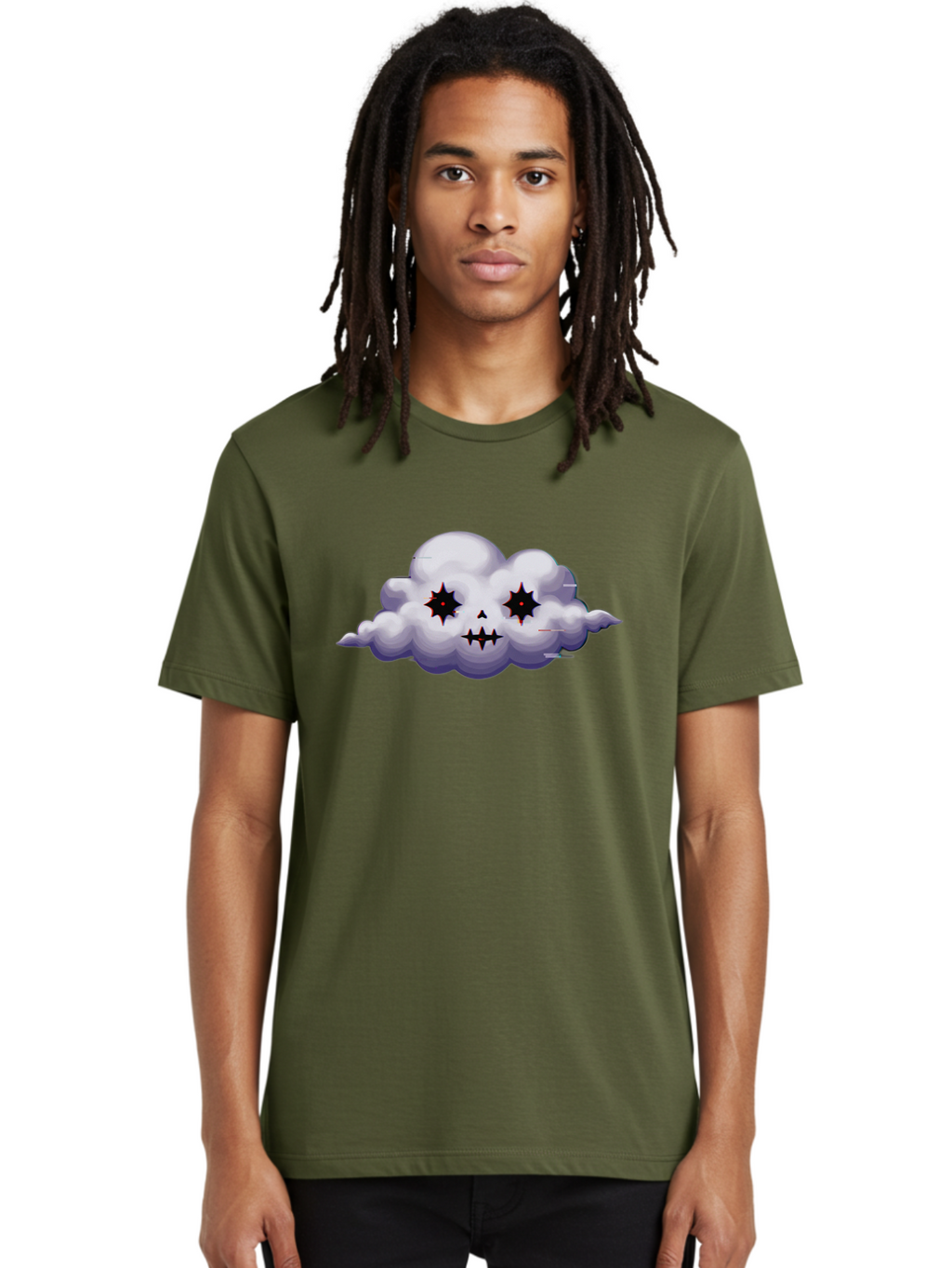 Skull-Cloud Men'S Graphic Tee, 100% Cotton, Comfortable Casual Summer Wear, Machine Washable, Vintage Camera, Old Camera, Antique Camera, Black Camera, Classic Photography, Photography Equipment, Nostalgic Device, Film Camera, Camera Art Bao880