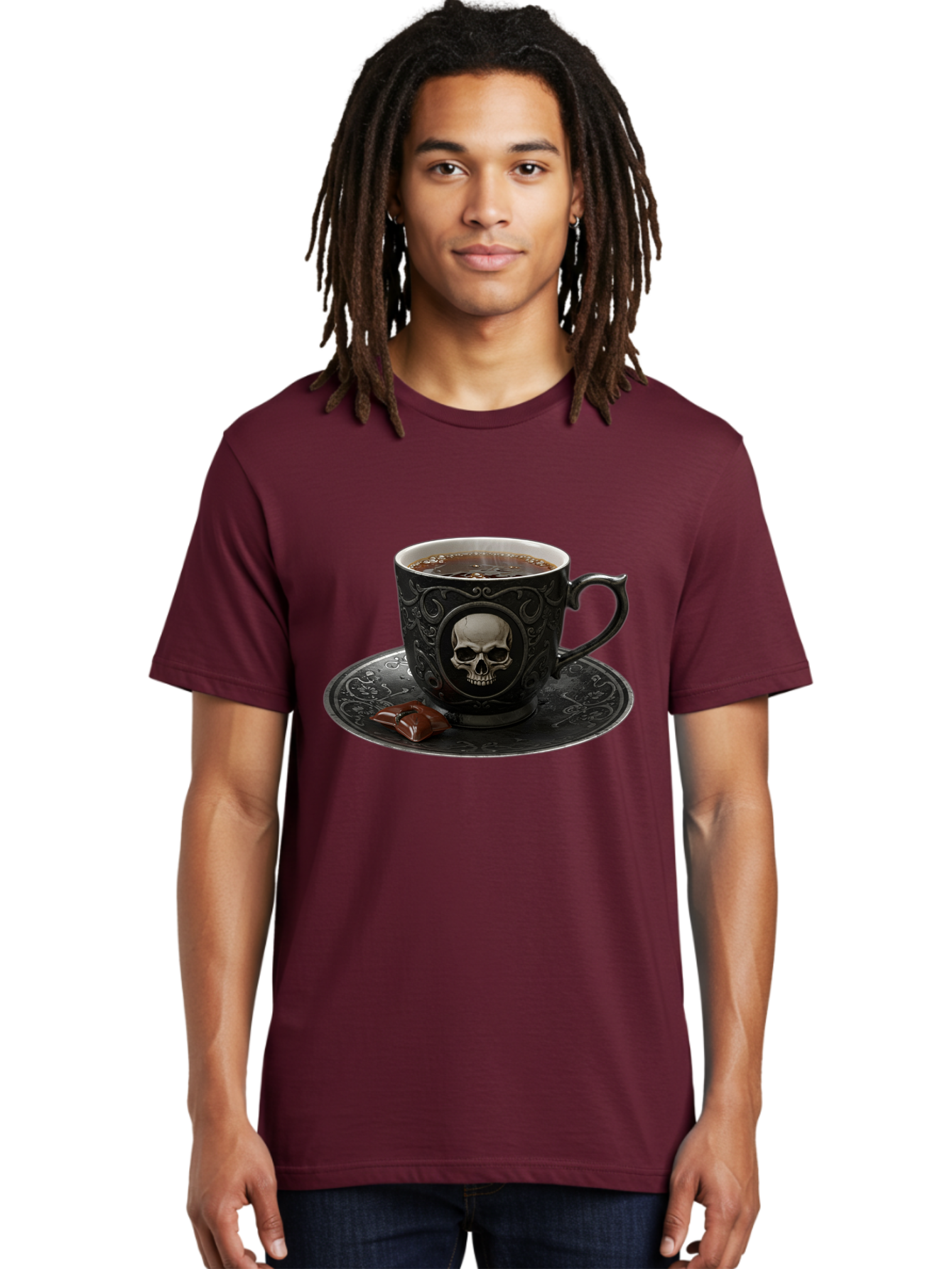 Skull-Cup Men'S Graphic Tee, 100% Cotton, Comfortable Casual Summer Wear, Machine Washable, Vintage Camera, Old Camera, Antique Camera, Black Camera, Classic Photography, Photography Equipment, Nostalgic Device, Film Camera, Camera Art Bao881