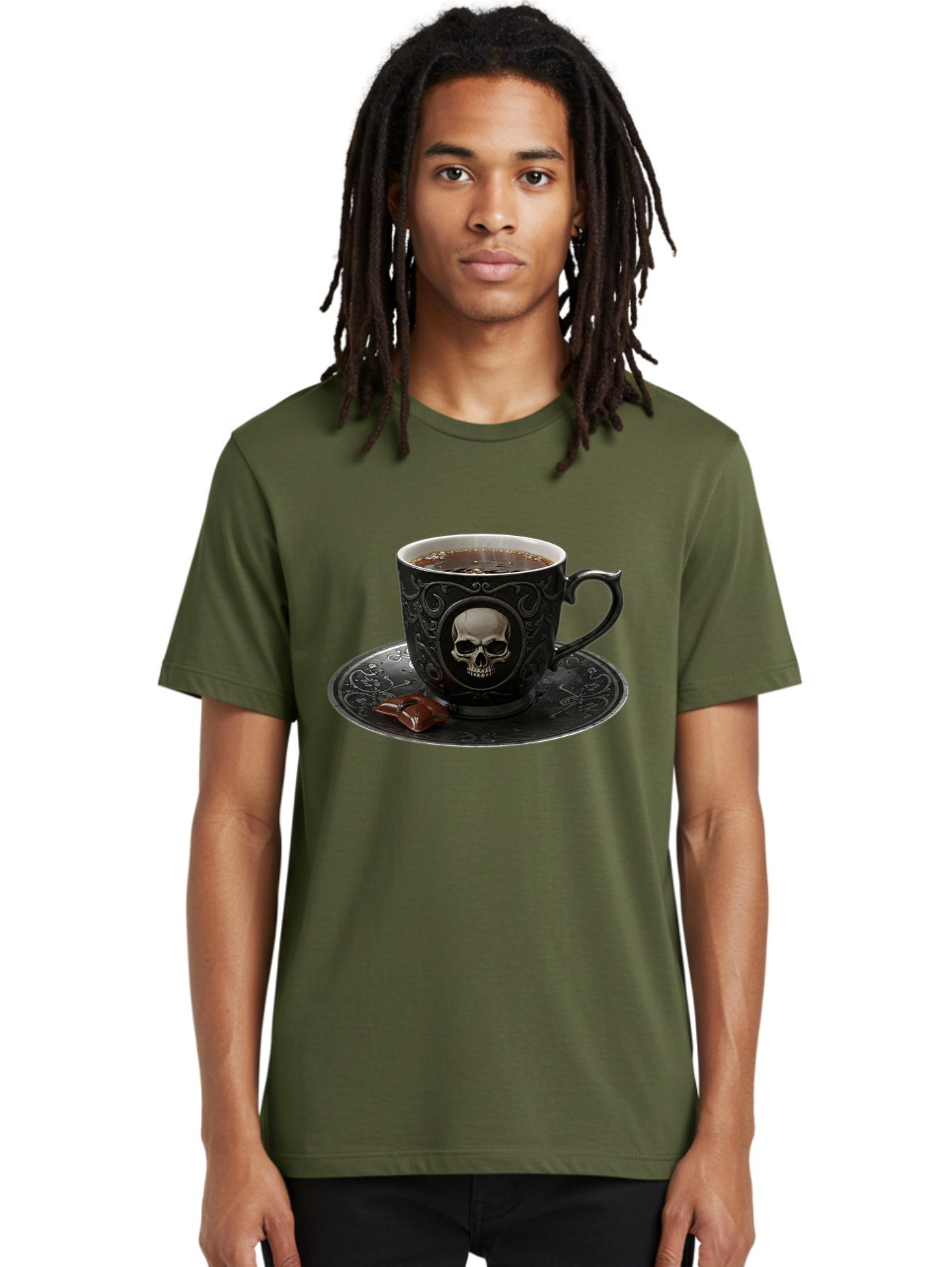 Skull-Cup Men'S Graphic Tee, 100% Cotton, Comfortable Casual Summer Wear, Machine Washable, Vintage Camera, Old Camera, Antique Camera, Black Camera, Classic Photography, Photography Equipment, Nostalgic Device, Film Camera, Camera Art Bao881