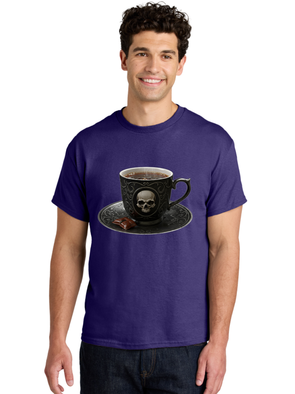 Skull-Cup Men'S Graphic Tee, 100% Cotton, Comfortable Casual Summer Wear, Machine Washable, Vintage Camera, Old Camera, Antique Camera, Black Camera, Classic Photography, Photography Equipment, Nostalgic Device, Film Camera, Camera Art Bao881