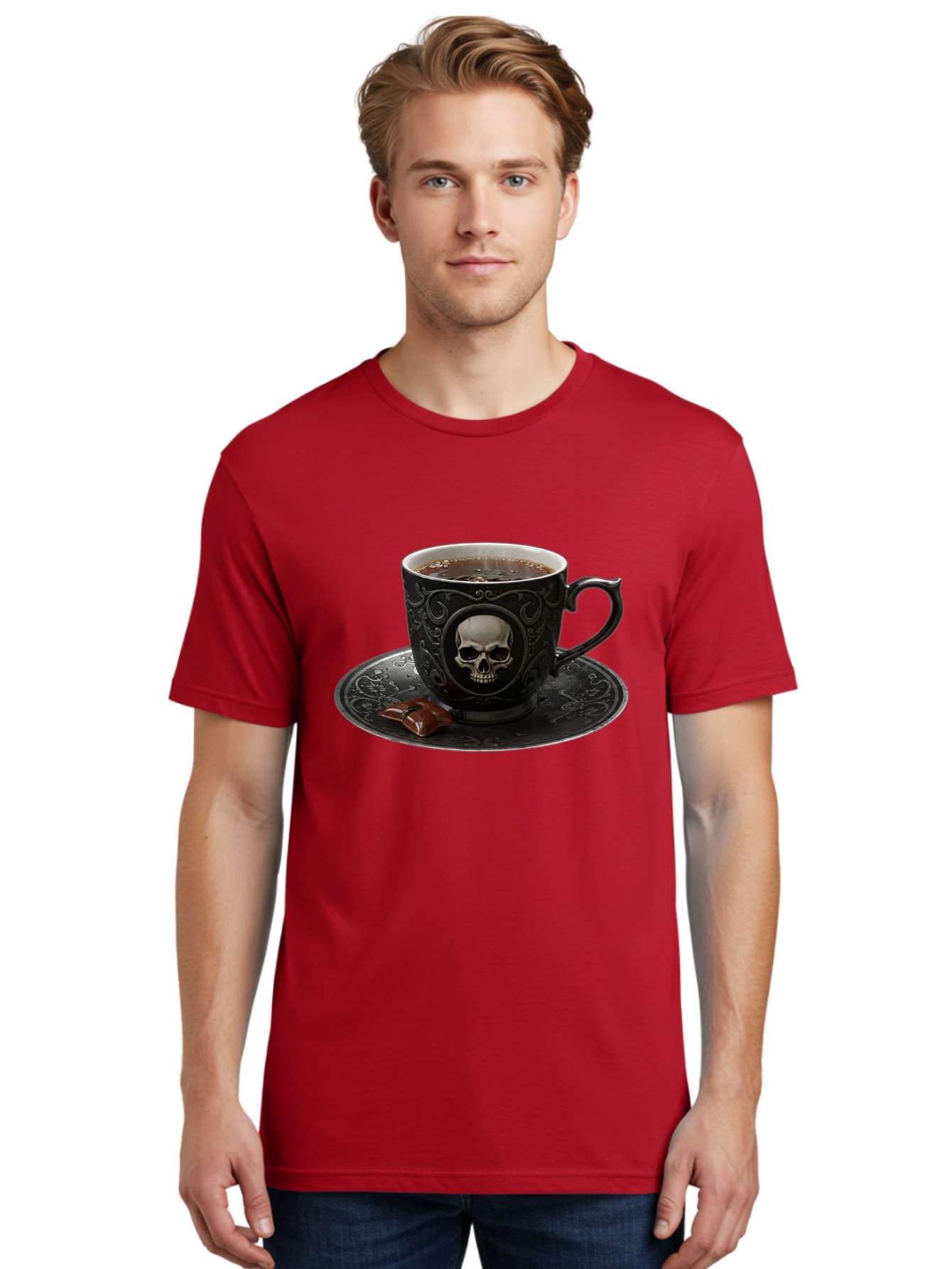 Skull-Cup Men'S Graphic Tee, 100% Cotton, Comfortable Casual Summer Wear, Machine Washable, Vintage Camera, Old Camera, Antique Camera, Black Camera, Classic Photography, Photography Equipment, Nostalgic Device, Film Camera, Camera Art Bao881