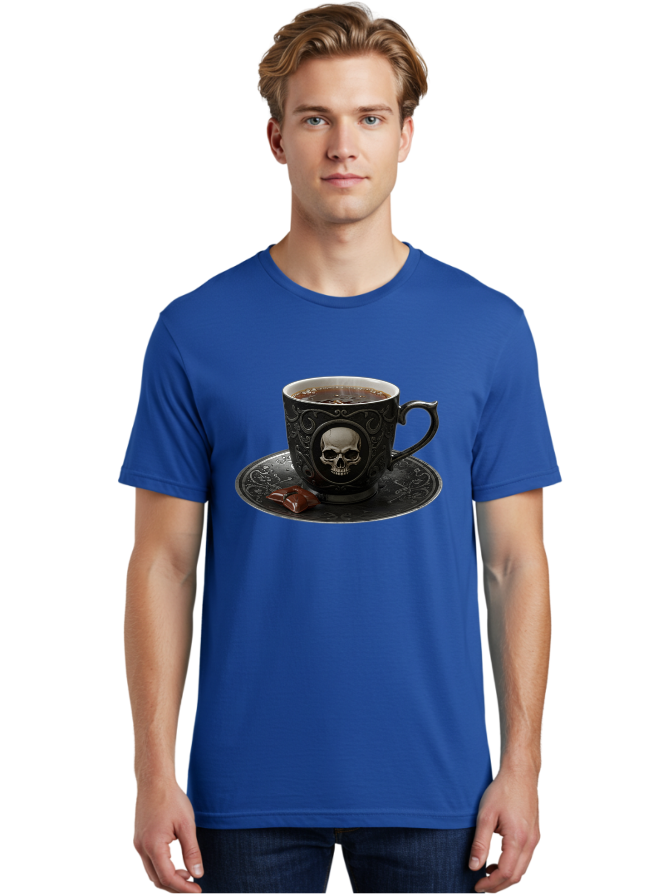 Skull-Cup Men'S Graphic Tee, 100% Cotton, Comfortable Casual Summer Wear, Machine Washable, Vintage Camera, Old Camera, Antique Camera, Black Camera, Classic Photography, Photography Equipment, Nostalgic Device, Film Camera, Camera Art Bao881