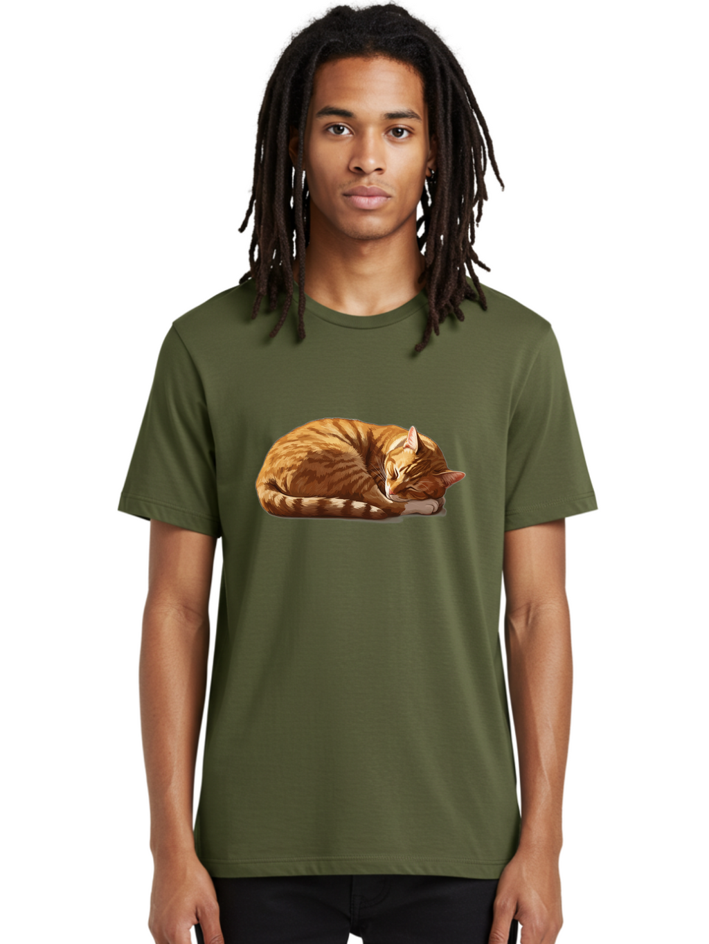 Sleeping-Orange-Tabby-Cat Men'S Graphic Tee, 100% Cotton, Comfortable Casual Summer Wear, Machine Washable, Vintage Camera, Old Camera, Antique Camera, Black Camera, Classic Photography, Photography Equipment, Nostalgic Device, Film Camera, Bao884