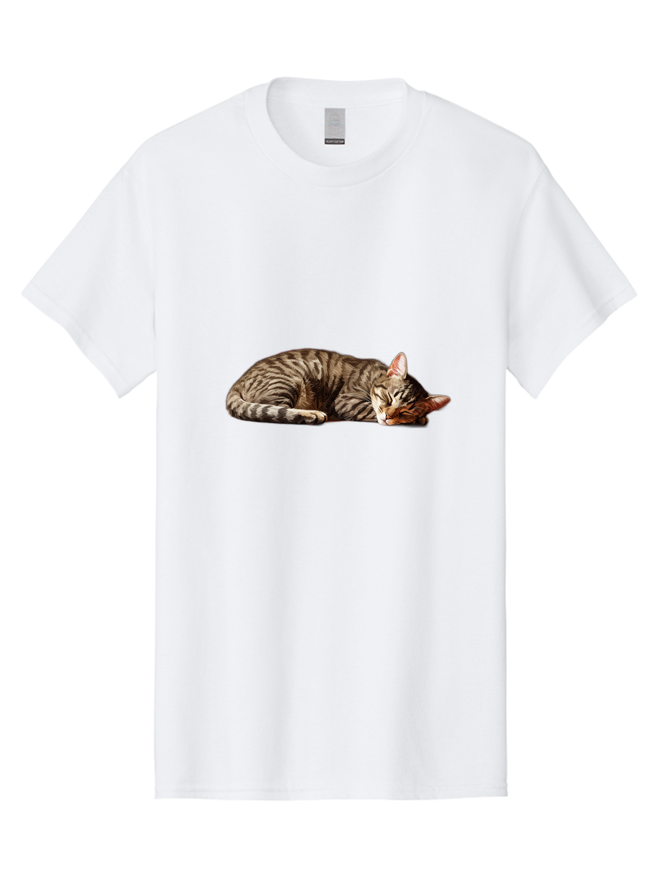 Sleeping-Tabby-Cat-1 Men'S Graphic Tee, 100% Cotton, Comfortable Casual Summer Wear, Machine Washable, Vintage Camera, Old Camera, Antique Camera, Black Camera, Classic Photography, Photography Equipment, Nostalgic Device, Film Camera, Bao885