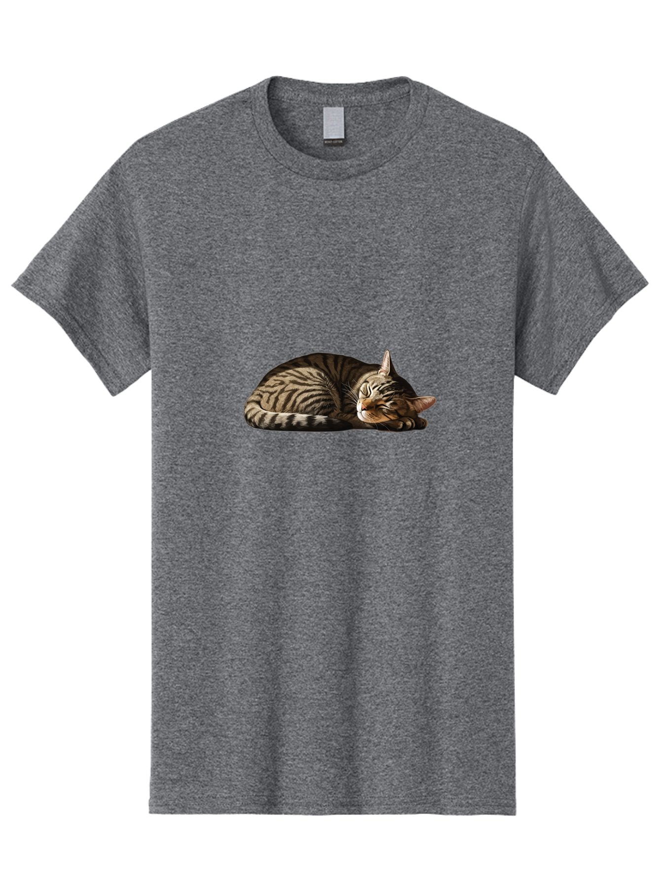 Sleeping-Tabby-Cat-2 Men'S Graphic Tee, 100% Cotton, Comfortable Casual Summer Wear, Machine Washable, Vintage Camera, Old Camera, Antique Camera, Black Camera, Classic Photography, Photography Equipment, Nostalgic Device, Film Camera, Bao886