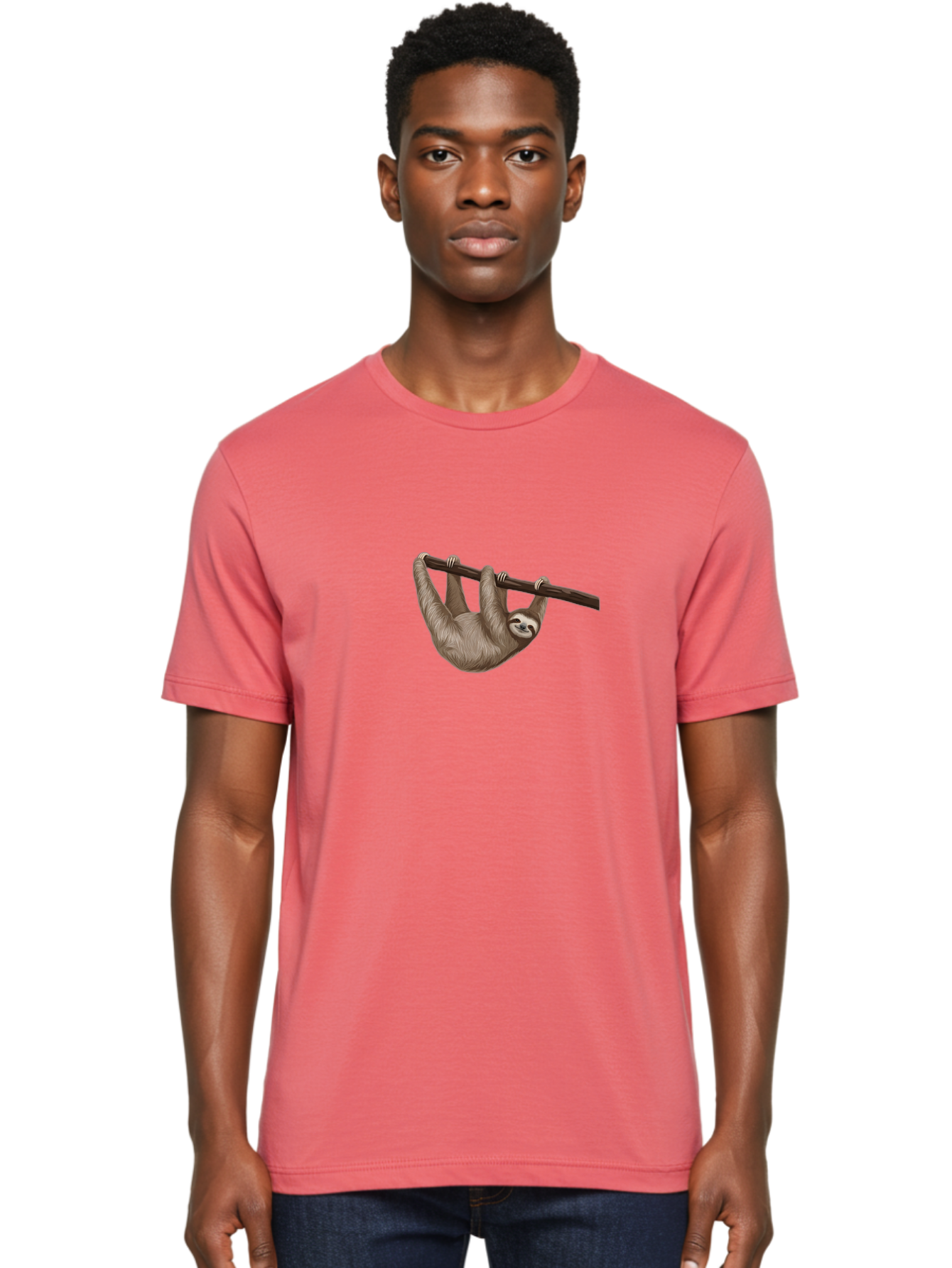 Sloth-Hanging-From-Branch Men'S Graphic Tee, 100% Cotton, Comfortable Casual Summer Wear, Machine Washable, Vintage Camera, Old Camera, Antique Camera, Black Camera, Classic Photography, Photography Equipment, Nostalgic Device, Film Camera, Bao892