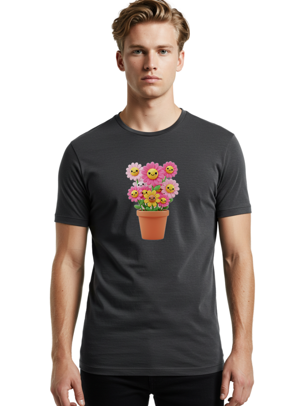 Smiley-Flowers Men'S Graphic Tee, 100% Cotton, Comfortable Casual Summer Wear, Machine Washable, Vintage Camera, Old Camera, Antique Camera, Black Camera, Classic Photography, Photography Equipment, Nostalgic Device, Film Camera, Camera Art Bao894