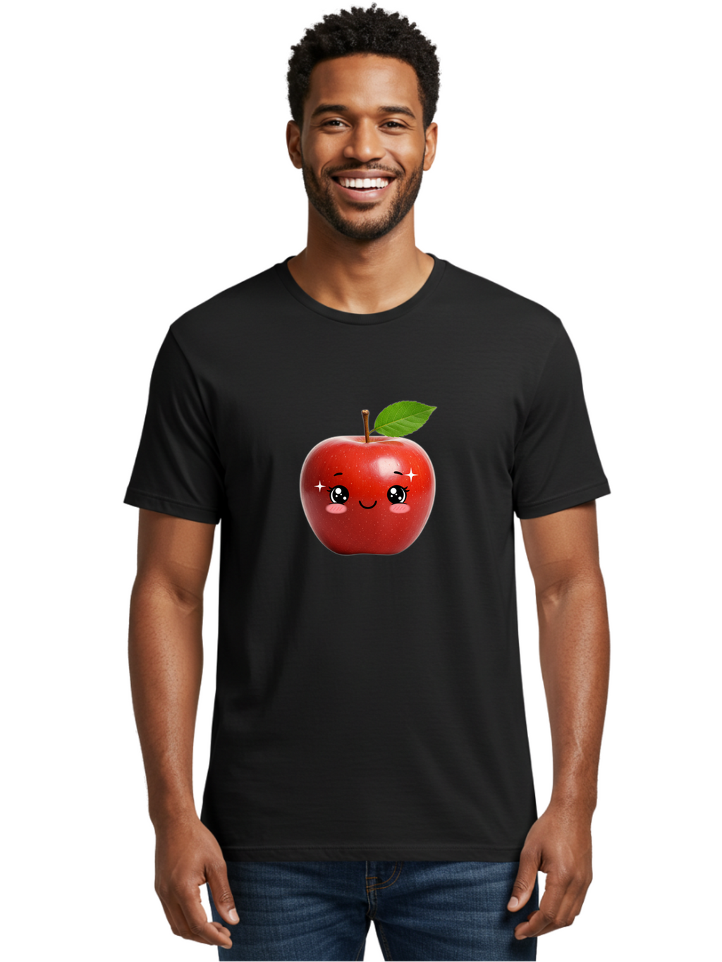 Smiling-Apple-1 Men'S Graphic Tee, 100% Cotton, Comfortable Casual Summer Wear, Machine Washable, Vintage Camera, Old Camera, Antique Camera, Black Camera, Classic Photography, Photography Equipment, Nostalgic Device, Film Camera, Camera Art Bao895