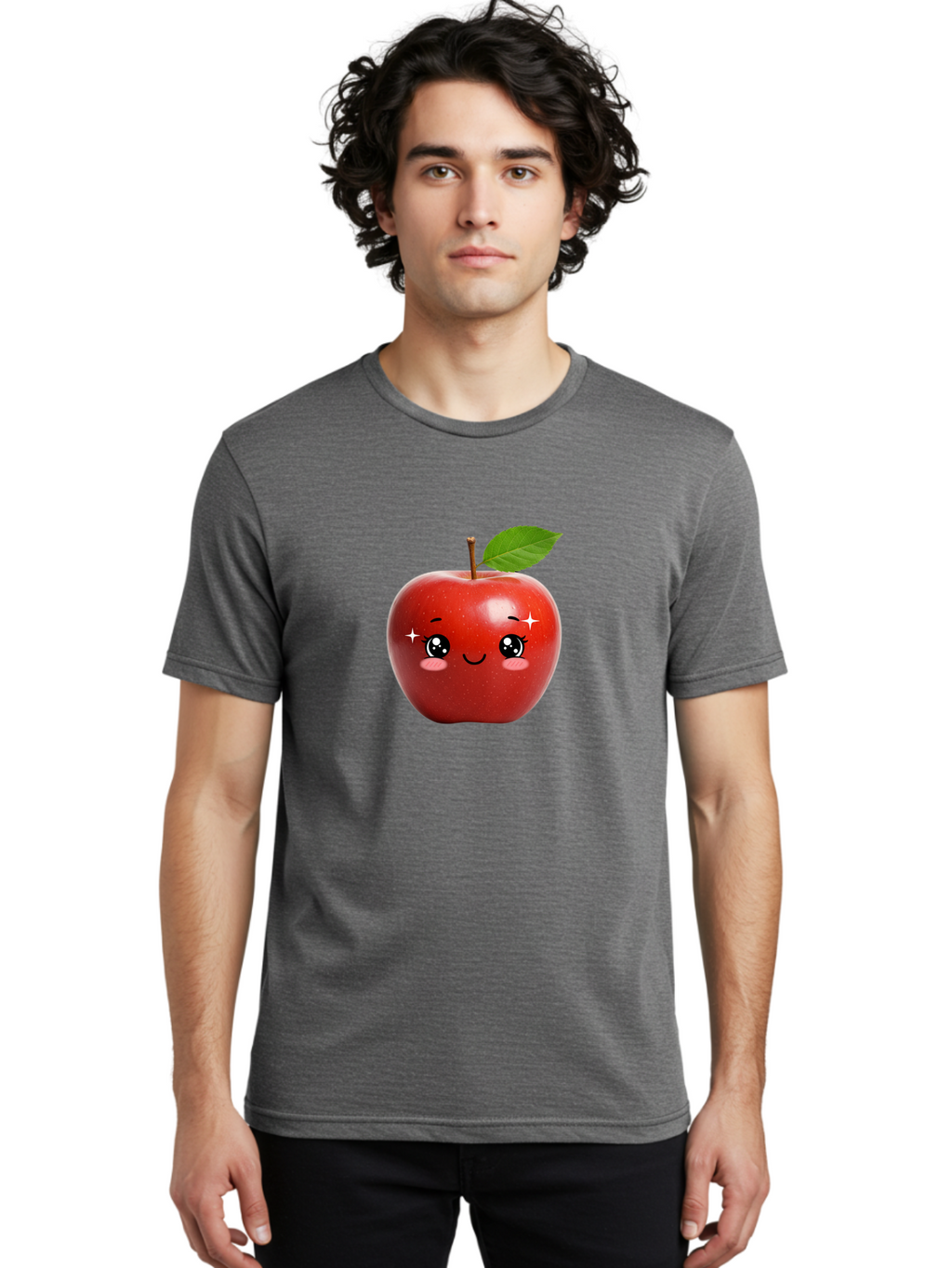 Smiling-Apple-1 Men'S Graphic Tee, 100% Cotton, Comfortable Casual Summer Wear, Machine Washable, Vintage Camera, Old Camera, Antique Camera, Black Camera, Classic Photography, Photography Equipment, Nostalgic Device, Film Camera, Camera Art Bao895