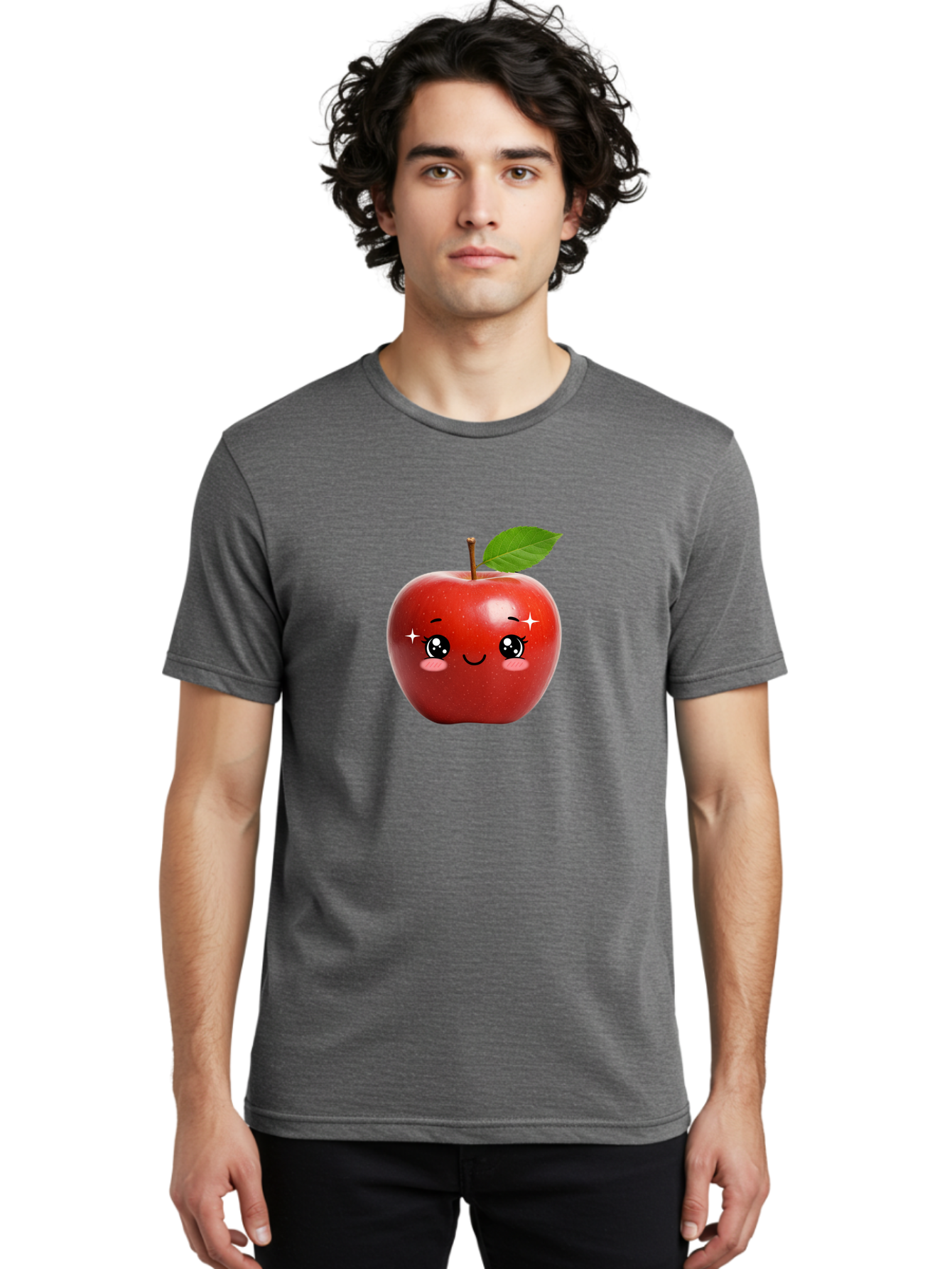 Smiling-Apple-1 Men'S Graphic Tee, 100% Cotton, Comfortable Casual Summer Wear, Machine Washable, Vintage Camera, Old Camera, Antique Camera, Black Camera, Classic Photography, Photography Equipment, Nostalgic Device, Film Camera, Camera Art Bao895