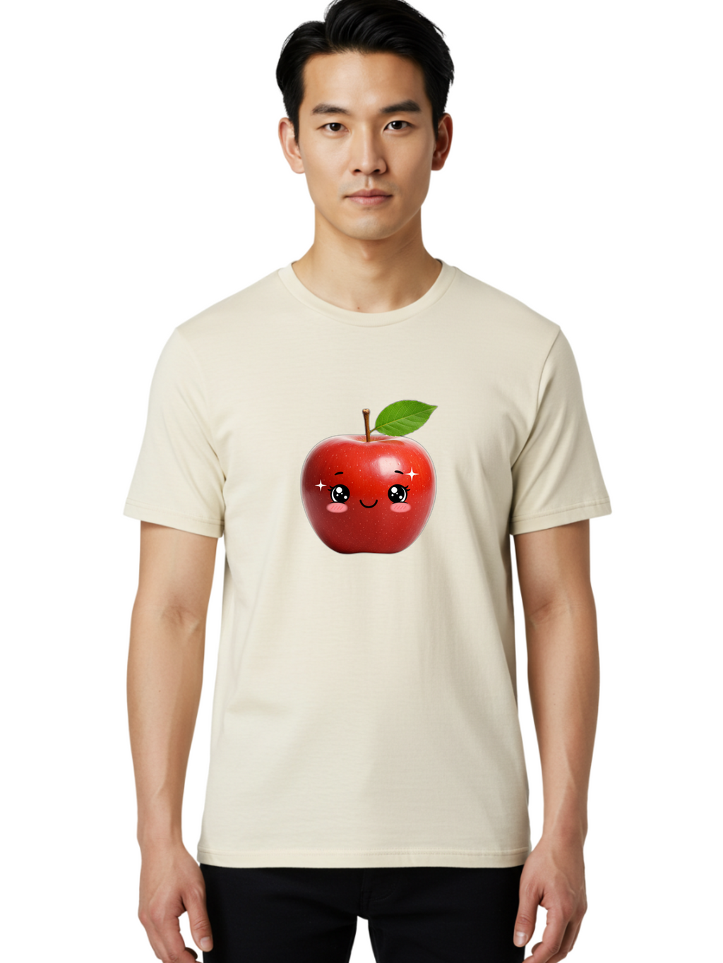 Smiling-Apple-1 Men'S Graphic Tee, 100% Cotton, Comfortable Casual Summer Wear, Machine Washable, Vintage Camera, Old Camera, Antique Camera, Black Camera, Classic Photography, Photography Equipment, Nostalgic Device, Film Camera, Camera Art Bao895