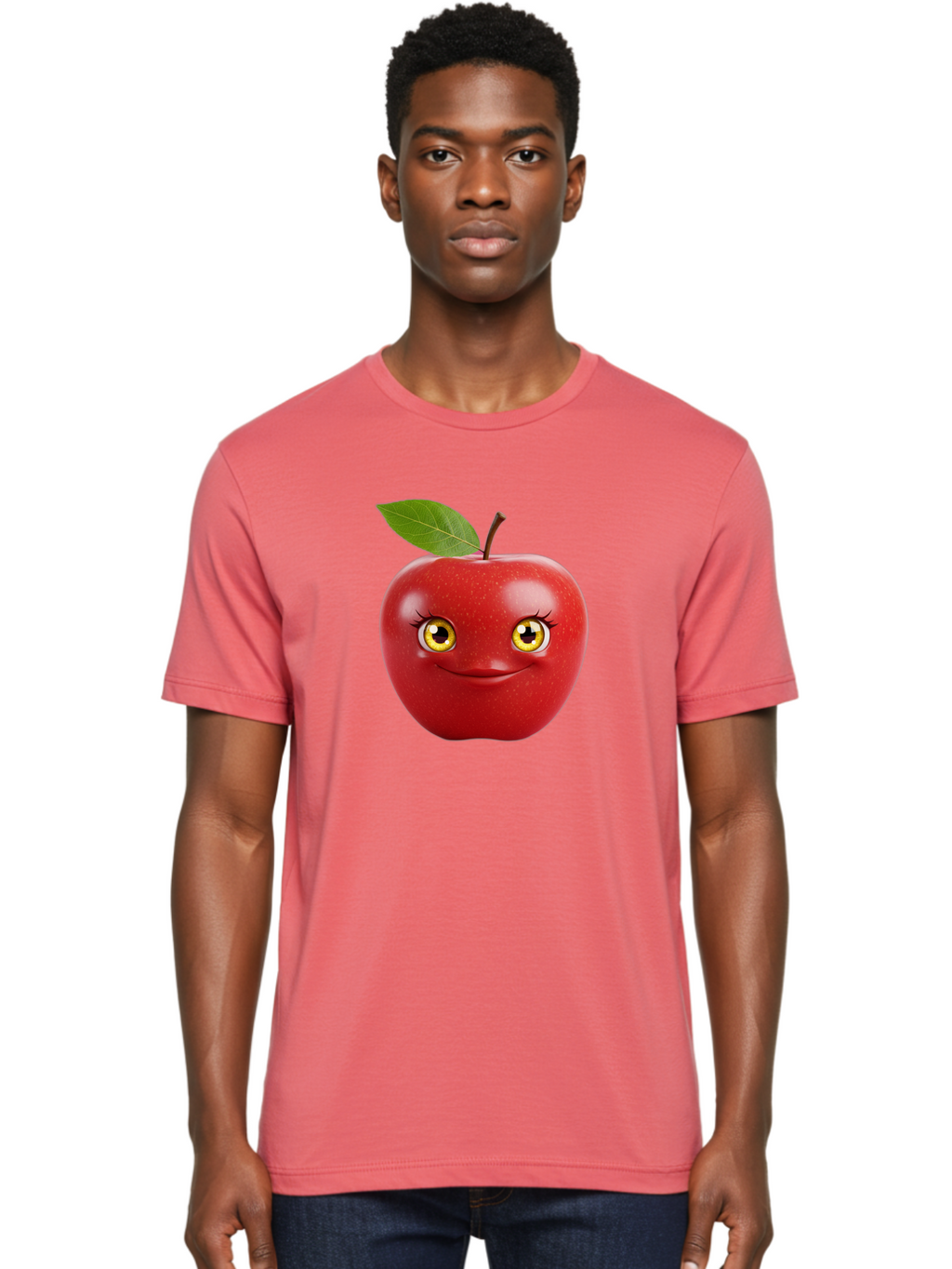 Smiling-Apple-2 Men'S Graphic Tee, 100% Cotton, Comfortable Casual Summer Wear, Machine Washable, Vintage Camera, Old Camera, Antique Camera, Black Camera, Classic Photography, Photography Equipment, Nostalgic Device, Film Camera, Camera Art Bao896