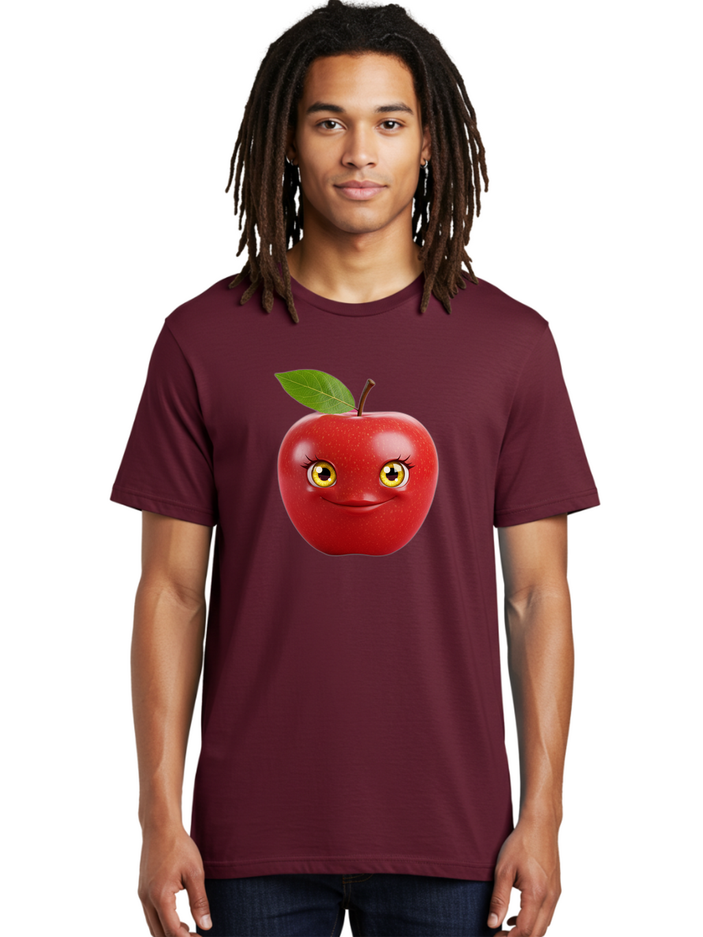 Smiling-Apple-2 Men'S Graphic Tee, 100% Cotton, Comfortable Casual Summer Wear, Machine Washable, Vintage Camera, Old Camera, Antique Camera, Black Camera, Classic Photography, Photography Equipment, Nostalgic Device, Film Camera, Camera Art Bao896