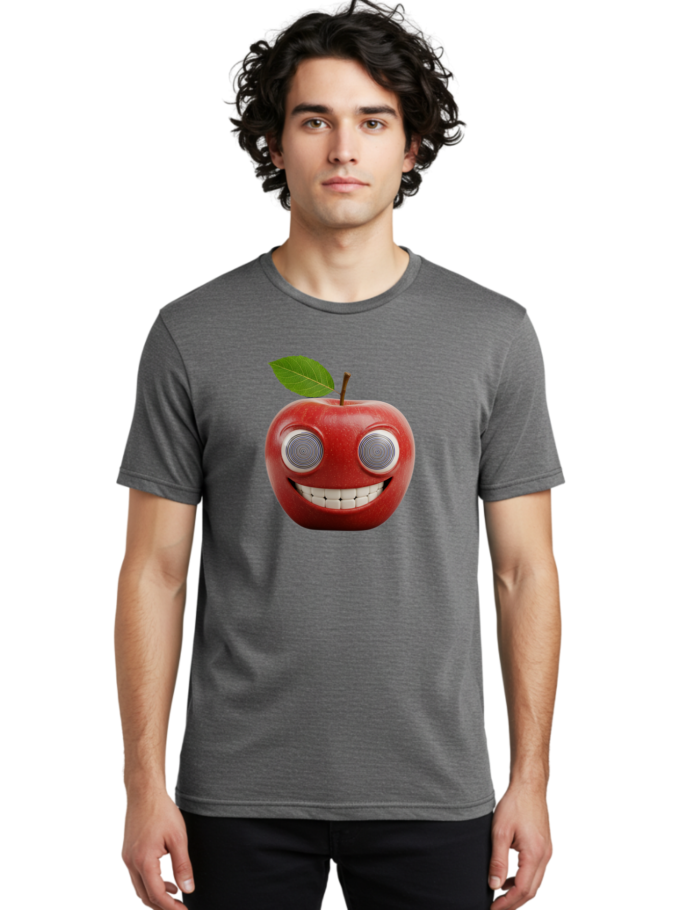 Smiling-Apple-3 Men'S Graphic Tee, 100% Cotton, Comfortable Casual Summer Wear, Machine Washable, Vintage Camera, Old Camera, Antique Camera, Black Camera, Classic Photography, Photography Equipment, Nostalgic Device, Film Camera, Camera Art Bao897