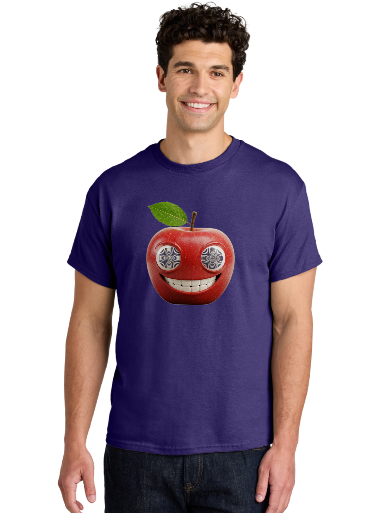 Smiling-Apple-3 Men'S Graphic Tee, 100% Cotton, Comfortable Casual Summer Wear, Machine Washable, Vintage Camera, Old Camera, Antique Camera, Black Camera, Classic Photography, Photography Equipment, Nostalgic Device, Film Camera, Camera Art Bao897