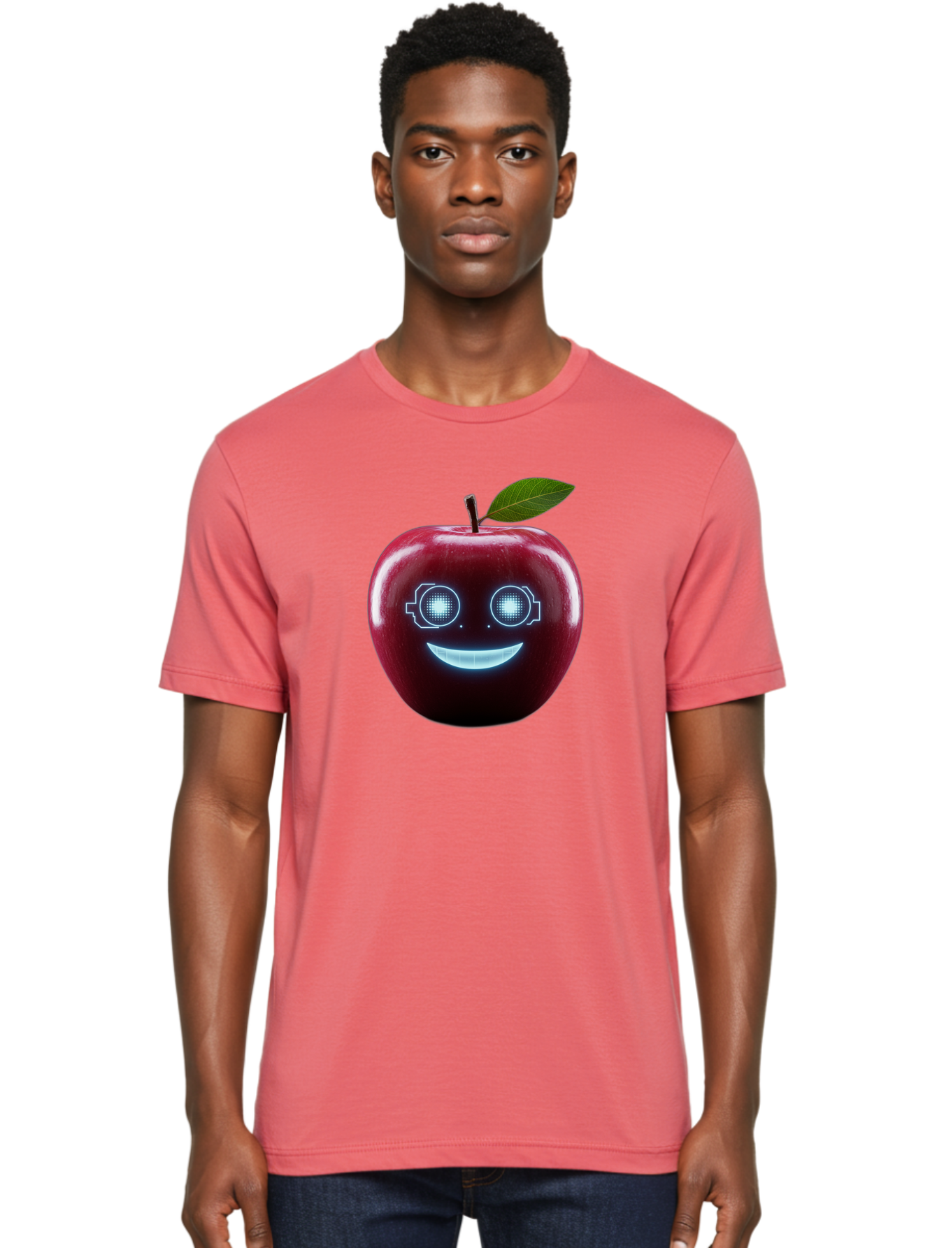 Smiling-Apple-4 Men'S Graphic Tee, 100% Cotton, Comfortable Casual Summer Wear, Machine Washable, Vintage Camera, Old Camera, Antique Camera, Black Camera, Classic Photography, Photography Equipment, Nostalgic Device, Film Camera, Camera Art Bao898