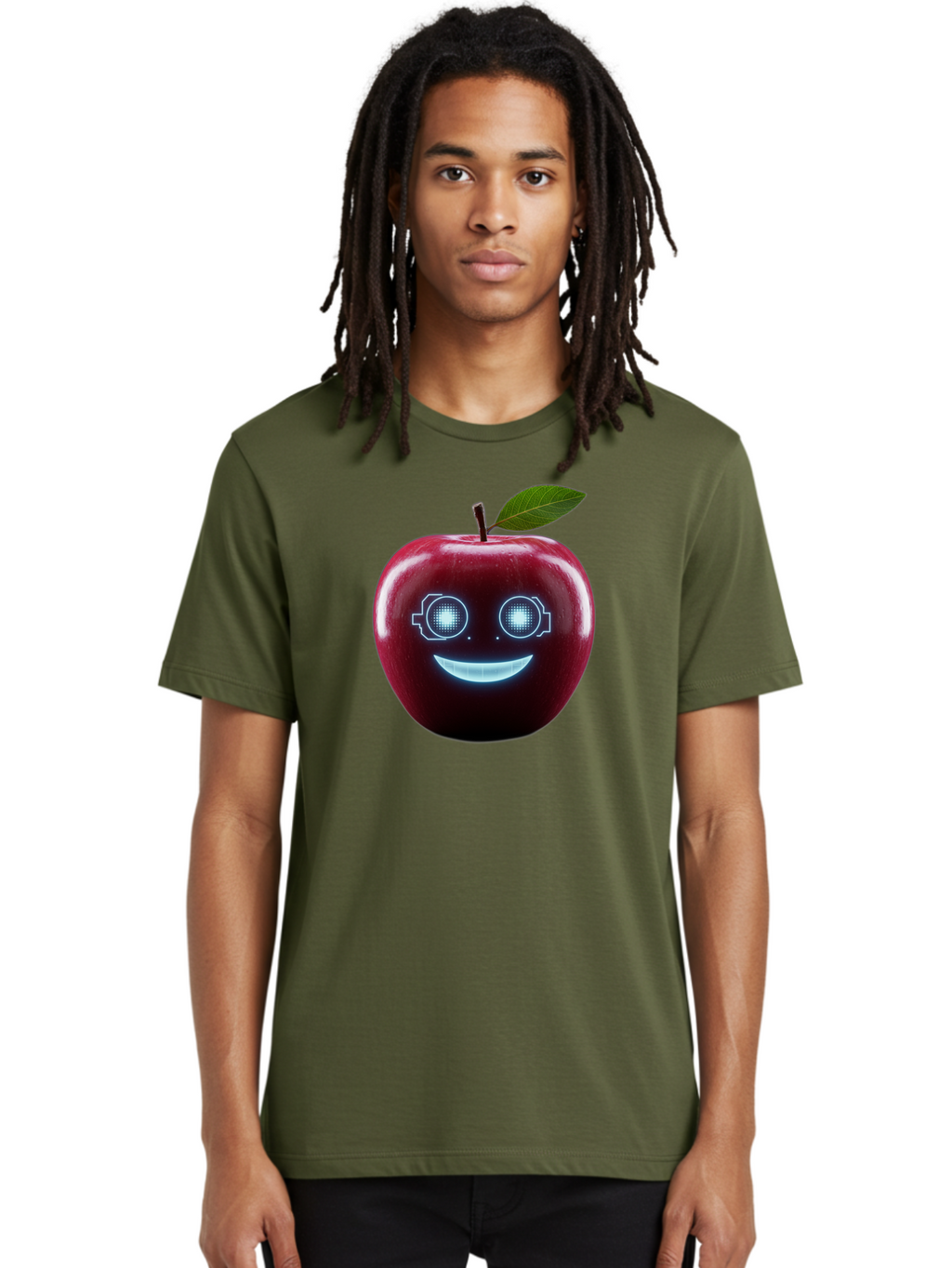 Smiling-Apple-4 Men'S Graphic Tee, 100% Cotton, Comfortable Casual Summer Wear, Machine Washable, Vintage Camera, Old Camera, Antique Camera, Black Camera, Classic Photography, Photography Equipment, Nostalgic Device, Film Camera, Camera Art Bao898