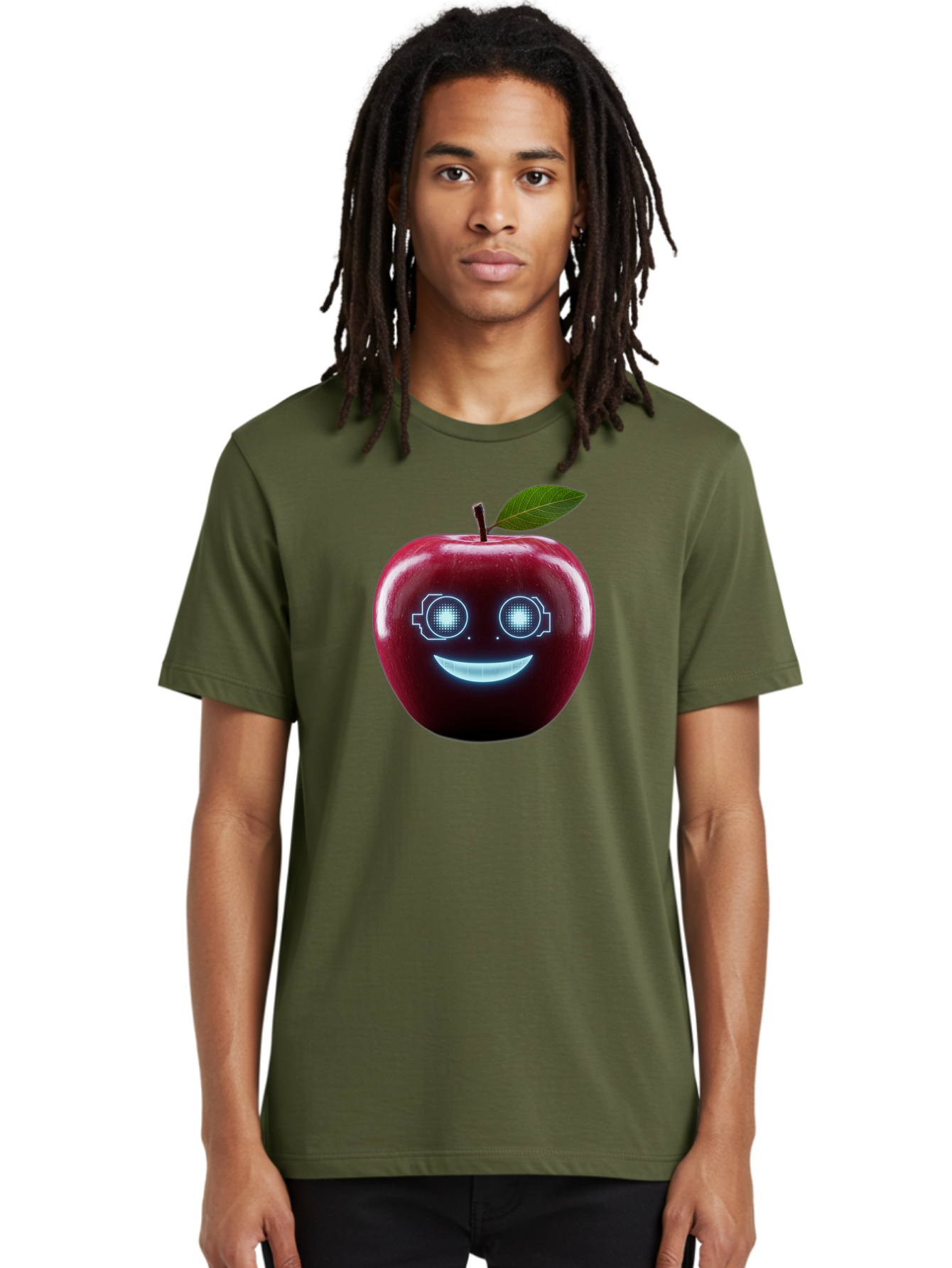 Smiling-Apple-4 Men'S Graphic Tee, 100% Cotton, Comfortable Casual Summer Wear, Machine Washable, Vintage Camera, Old Camera, Antique Camera, Black Camera, Classic Photography, Photography Equipment, Nostalgic Device, Film Camera, Camera Art Bao898