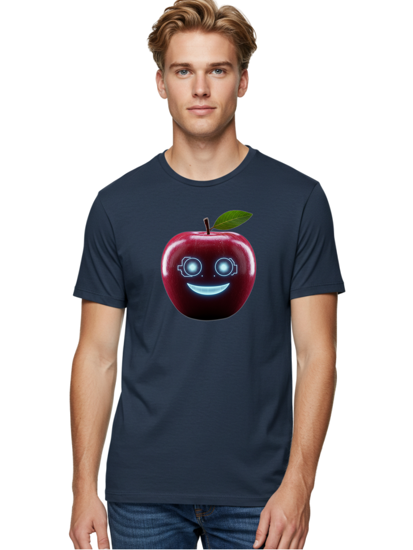 Smiling-Apple-4 Men'S Graphic Tee, 100% Cotton, Comfortable Casual Summer Wear, Machine Washable, Vintage Camera, Old Camera, Antique Camera, Black Camera, Classic Photography, Photography Equipment, Nostalgic Device, Film Camera, Camera Art Bao898