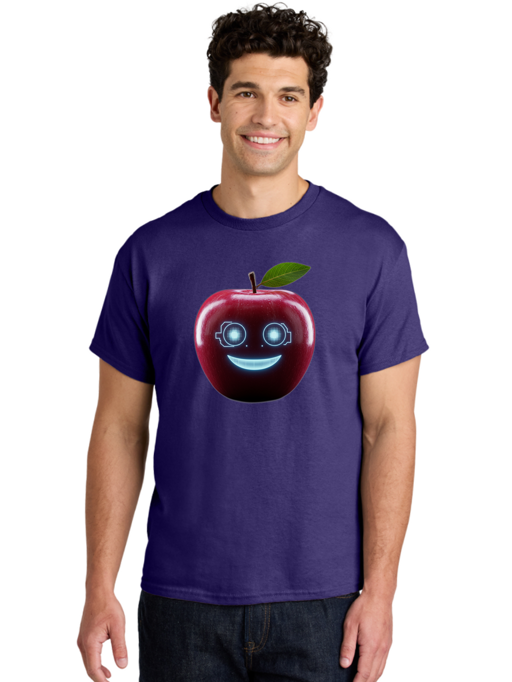 Smiling-Apple-4 Men'S Graphic Tee, 100% Cotton, Comfortable Casual Summer Wear, Machine Washable, Vintage Camera, Old Camera, Antique Camera, Black Camera, Classic Photography, Photography Equipment, Nostalgic Device, Film Camera, Camera Art Bao898