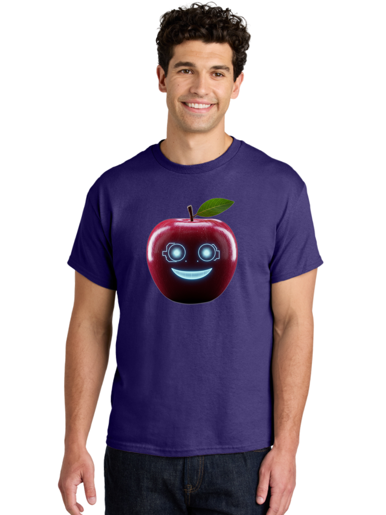 Smiling-Apple-4 Men'S Graphic Tee, 100% Cotton, Comfortable Casual Summer Wear, Machine Washable, Vintage Camera, Old Camera, Antique Camera, Black Camera, Classic Photography, Photography Equipment, Nostalgic Device, Film Camera, Camera Art Bao898