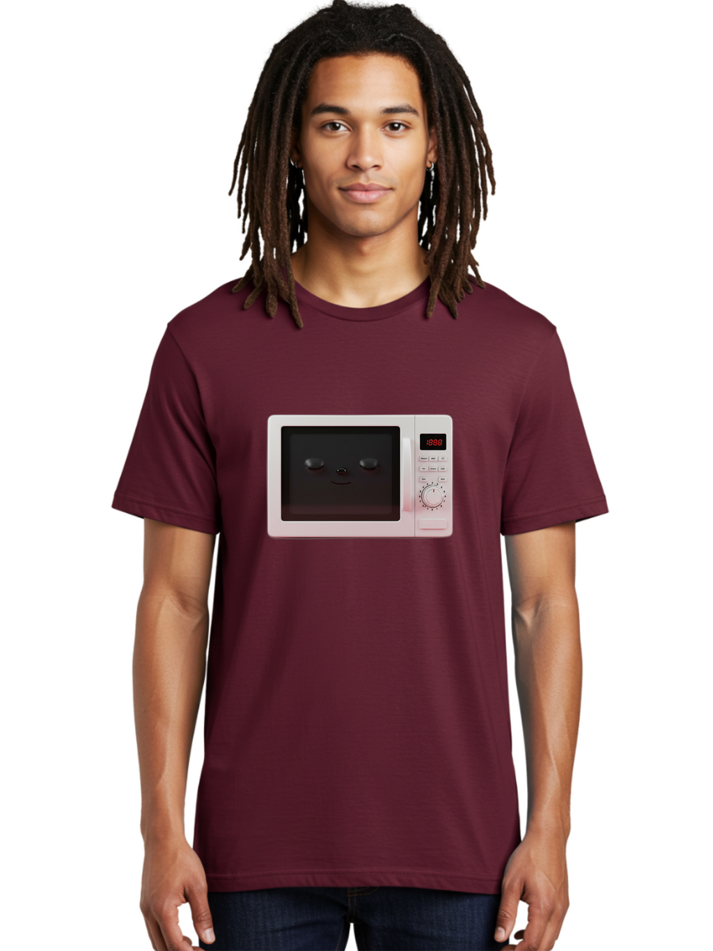 Smiling-Microwave Men'S Graphic Tee, 100% Cotton, Comfortable Casual Summer Wear, Machine Washable, Vintage Camera, Old Camera, Antique Camera, Black Camera, Classic Photography, Photography Equipment, Nostalgic Device, Film Camera, Camera Art Bao902