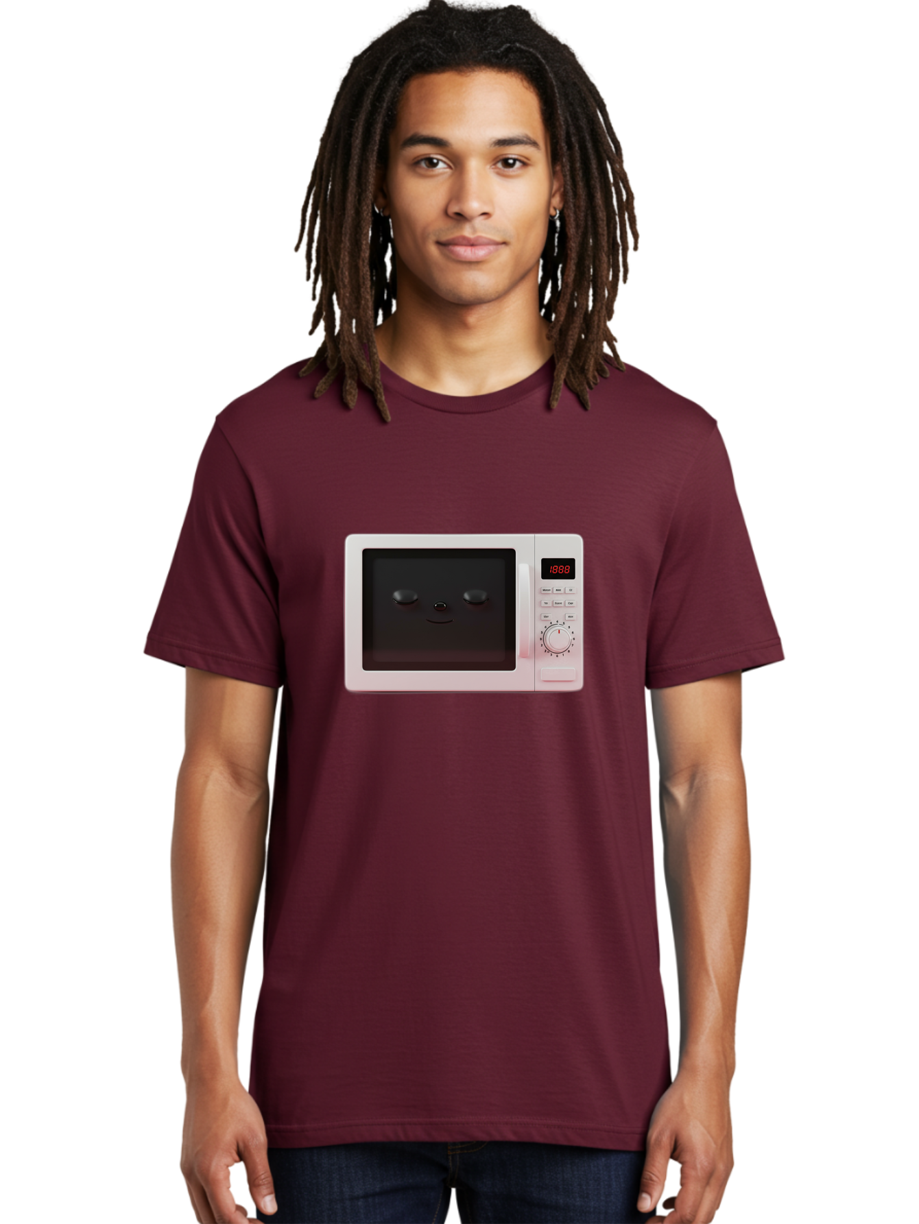 Smiling-Microwave Men'S Graphic Tee, 100% Cotton, Comfortable Casual Summer Wear, Machine Washable, Vintage Camera, Old Camera, Antique Camera, Black Camera, Classic Photography, Photography Equipment, Nostalgic Device, Film Camera, Camera Art Bao902