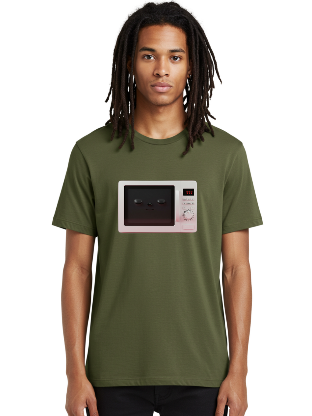Smiling-Microwave Men'S Graphic Tee, 100% Cotton, Comfortable Casual Summer Wear, Machine Washable, Vintage Camera, Old Camera, Antique Camera, Black Camera, Classic Photography, Photography Equipment, Nostalgic Device, Film Camera, Camera Art Bao902