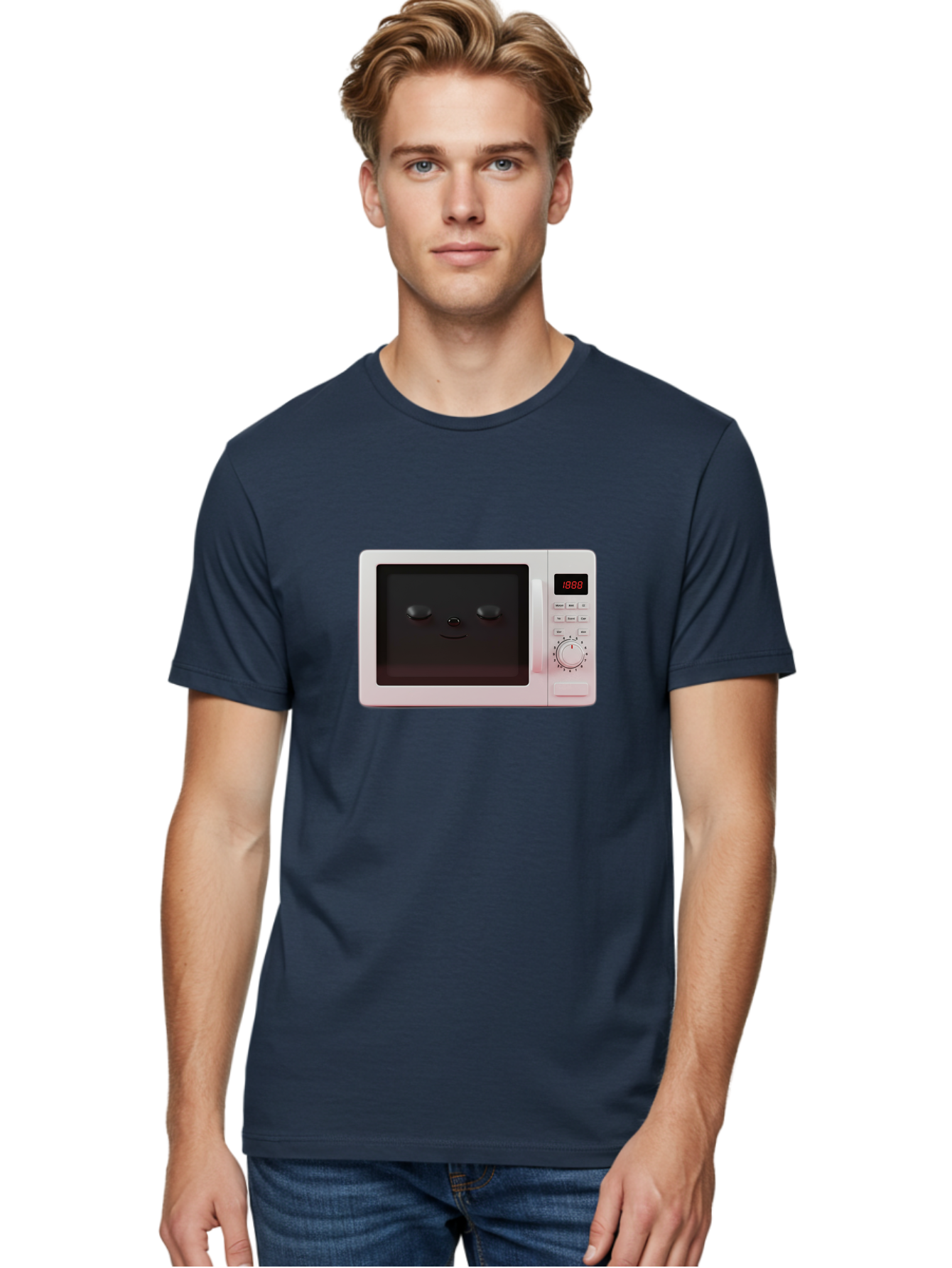 Smiling-Microwave Men'S Graphic Tee, 100% Cotton, Comfortable Casual Summer Wear, Machine Washable, Vintage Camera, Old Camera, Antique Camera, Black Camera, Classic Photography, Photography Equipment, Nostalgic Device, Film Camera, Camera Art Bao902