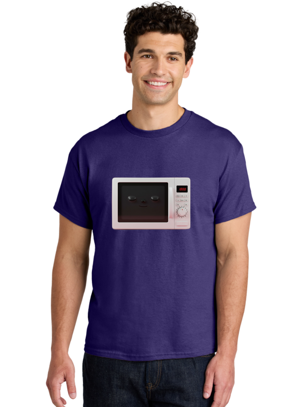 Smiling-Microwave Men'S Graphic Tee, 100% Cotton, Comfortable Casual Summer Wear, Machine Washable, Vintage Camera, Old Camera, Antique Camera, Black Camera, Classic Photography, Photography Equipment, Nostalgic Device, Film Camera, Camera Art Bao902