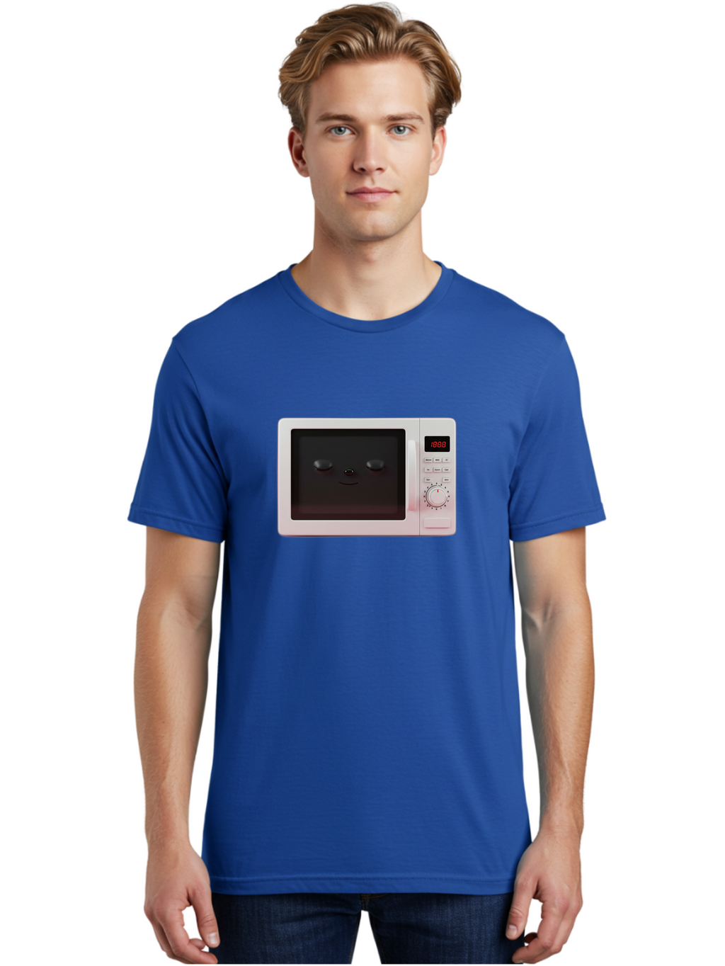 Smiling-Microwave Men'S Graphic Tee, 100% Cotton, Comfortable Casual Summer Wear, Machine Washable, Vintage Camera, Old Camera, Antique Camera, Black Camera, Classic Photography, Photography Equipment, Nostalgic Device, Film Camera, Camera Art Bao902