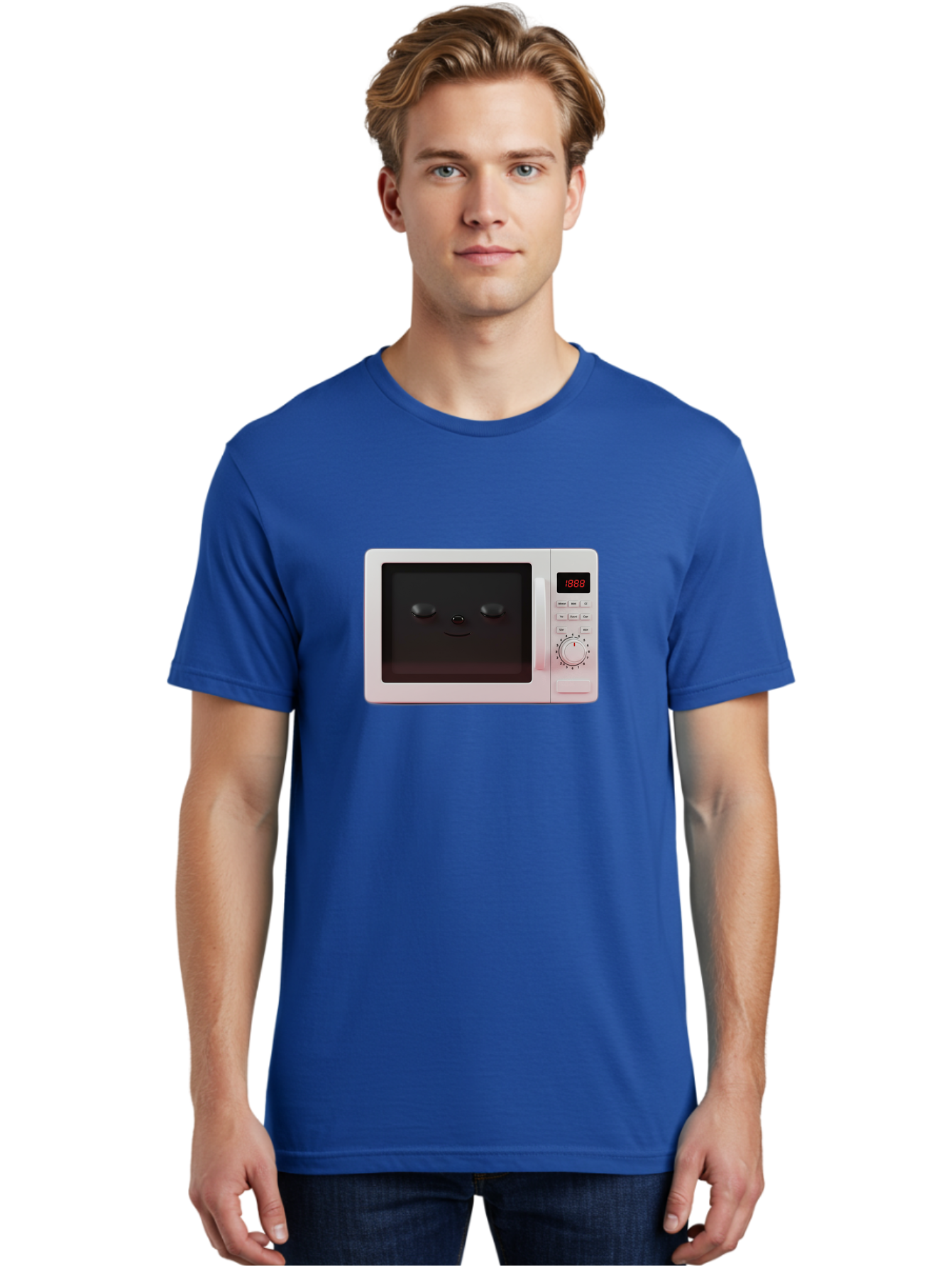 Smiling-Microwave Men'S Graphic Tee, 100% Cotton, Comfortable Casual Summer Wear, Machine Washable, Vintage Camera, Old Camera, Antique Camera, Black Camera, Classic Photography, Photography Equipment, Nostalgic Device, Film Camera, Camera Art Bao902