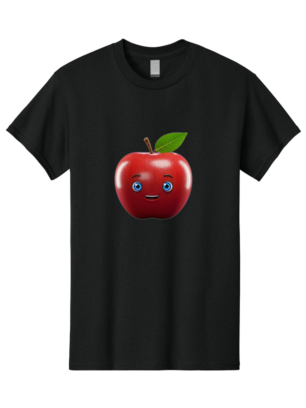 Smiling-Red-Apple-1 Men'S Graphic Tee, 100% Cotton, Comfortable Casual Summer Wear, Machine Washable, Vintage Camera, Old Camera, Antique Camera, Black Camera, Classic Photography, Photography Equipment, Nostalgic Device, Film Camera, Bao903